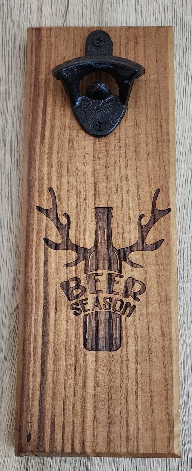 Beer Season" Wall Mounted Magnetic Bottle Opener