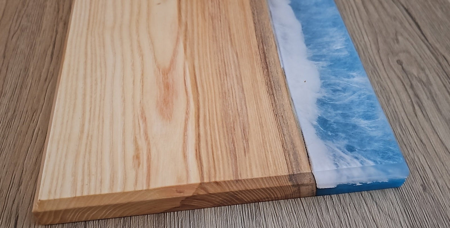 Ocean Epoxy Hickory Charcuterie Boards/Serving Board