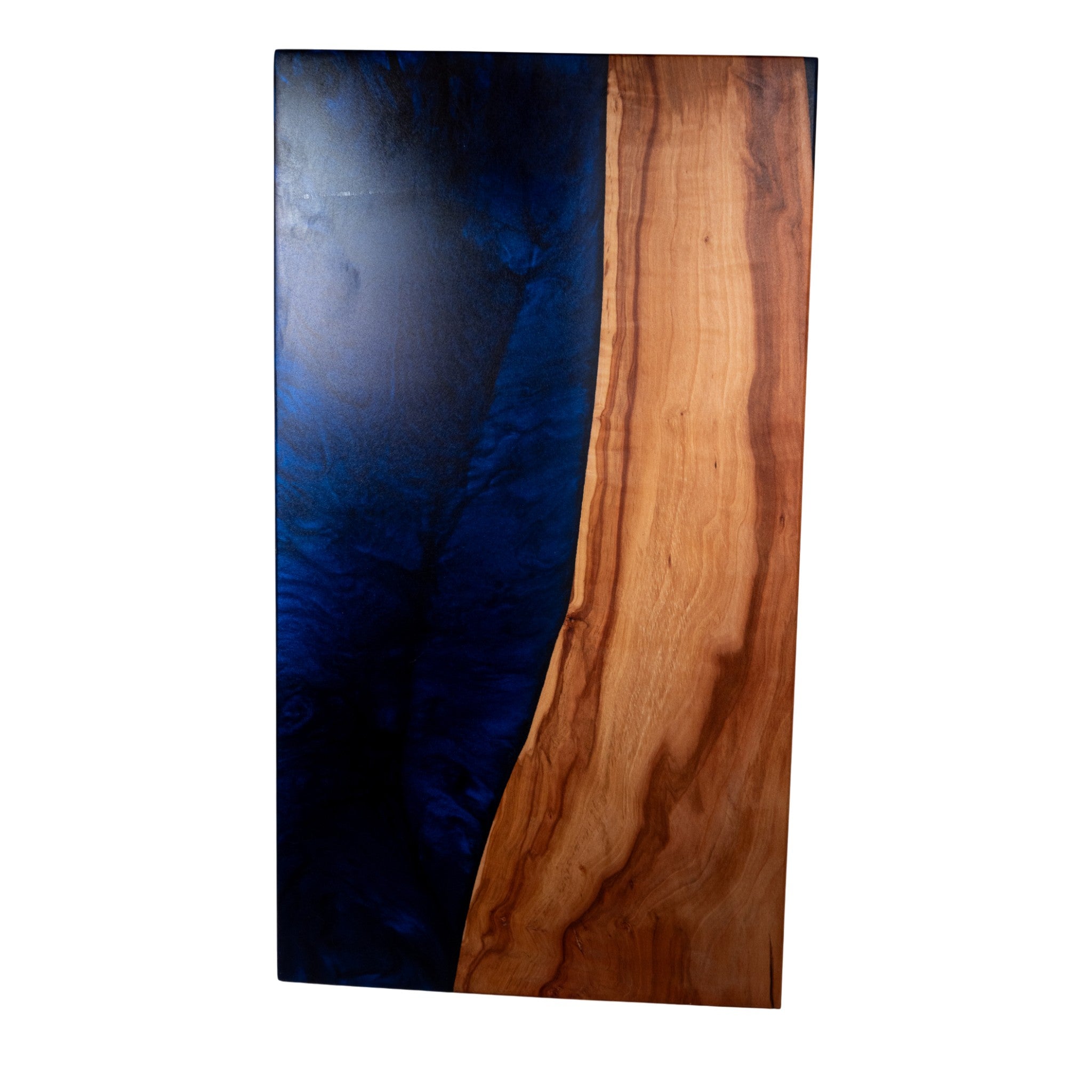 Apple Wood with Dark Blue Epoxy Charcuterie Boards/Serving Board