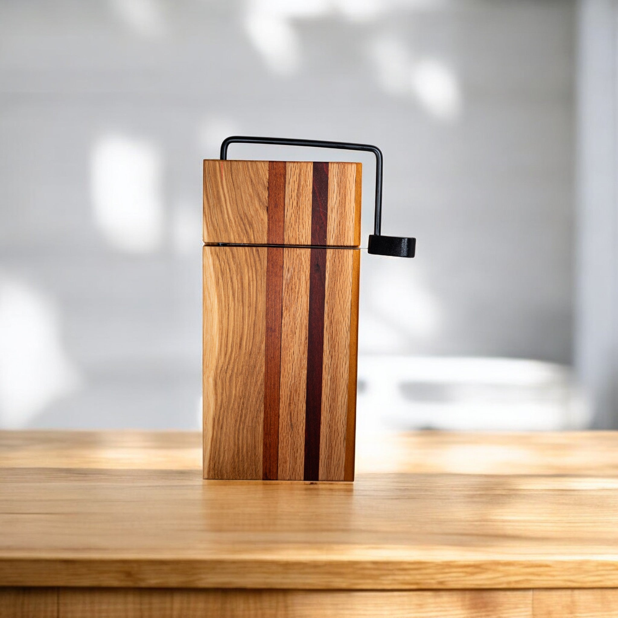 Ash, Cherry and Walnut Cheese Slicer Board