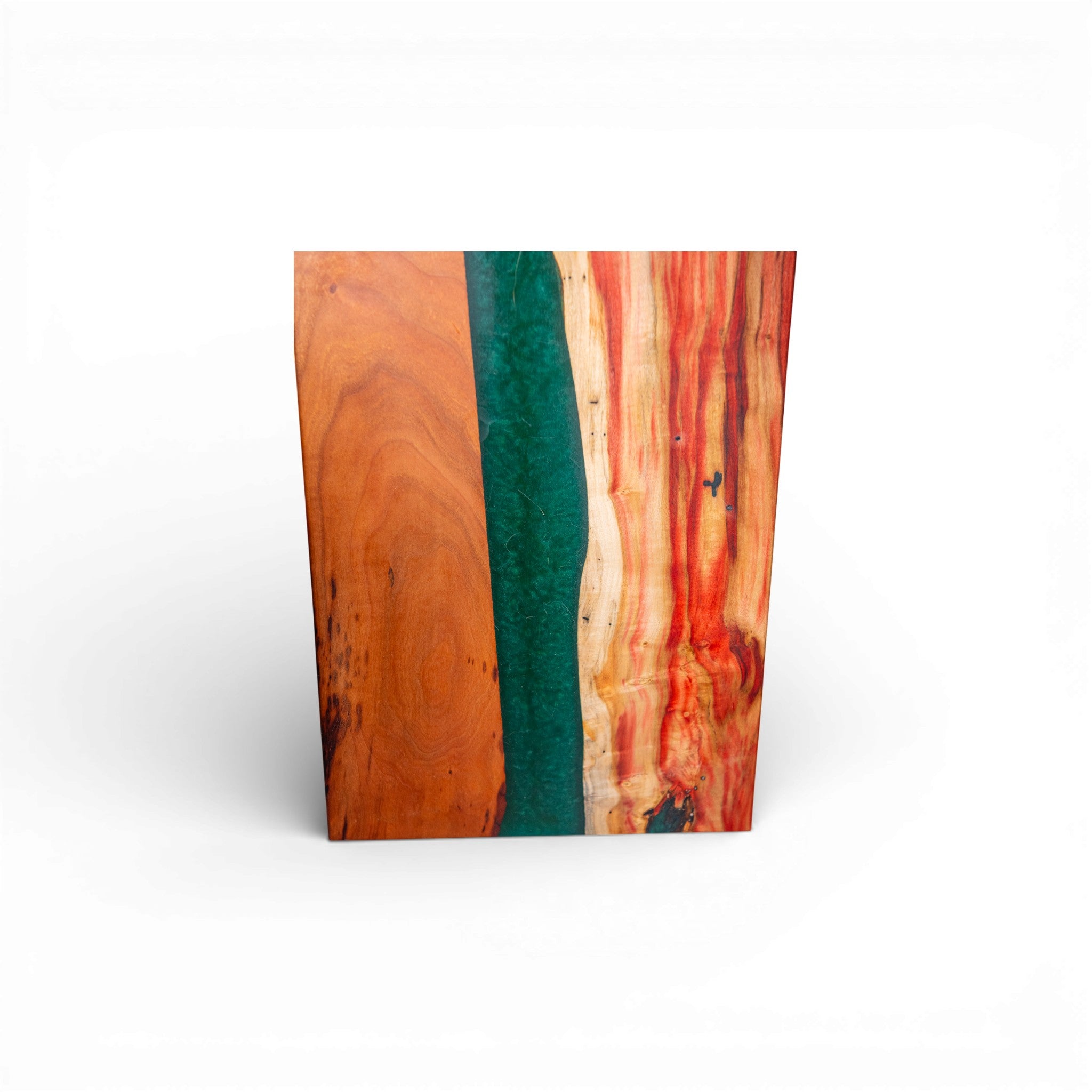 Box Elder Wood with Green Epoxy Charcuterie Boards/Serving Board