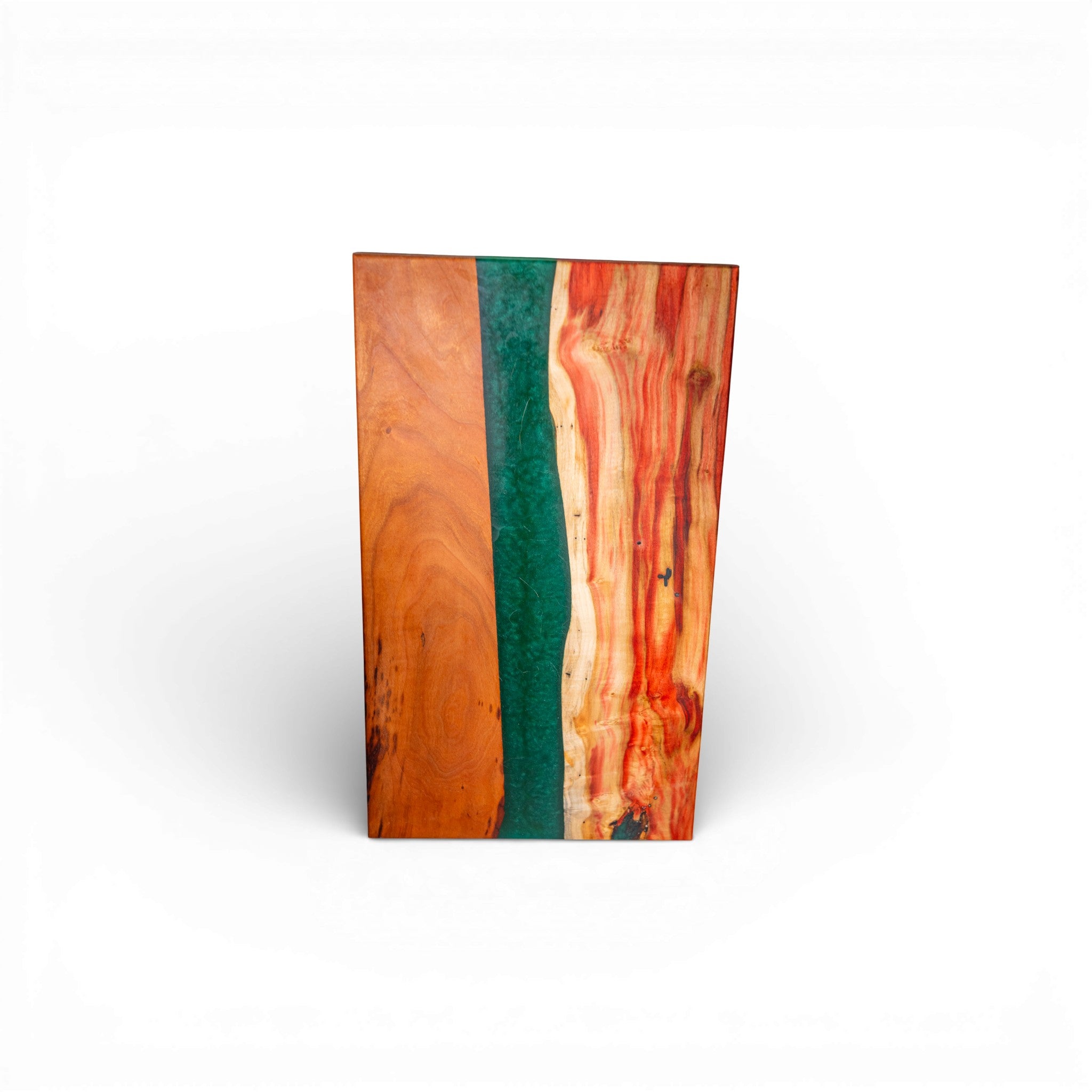 Box Elder Wood with Green Epoxy Charcuterie Boards/Serving Board
