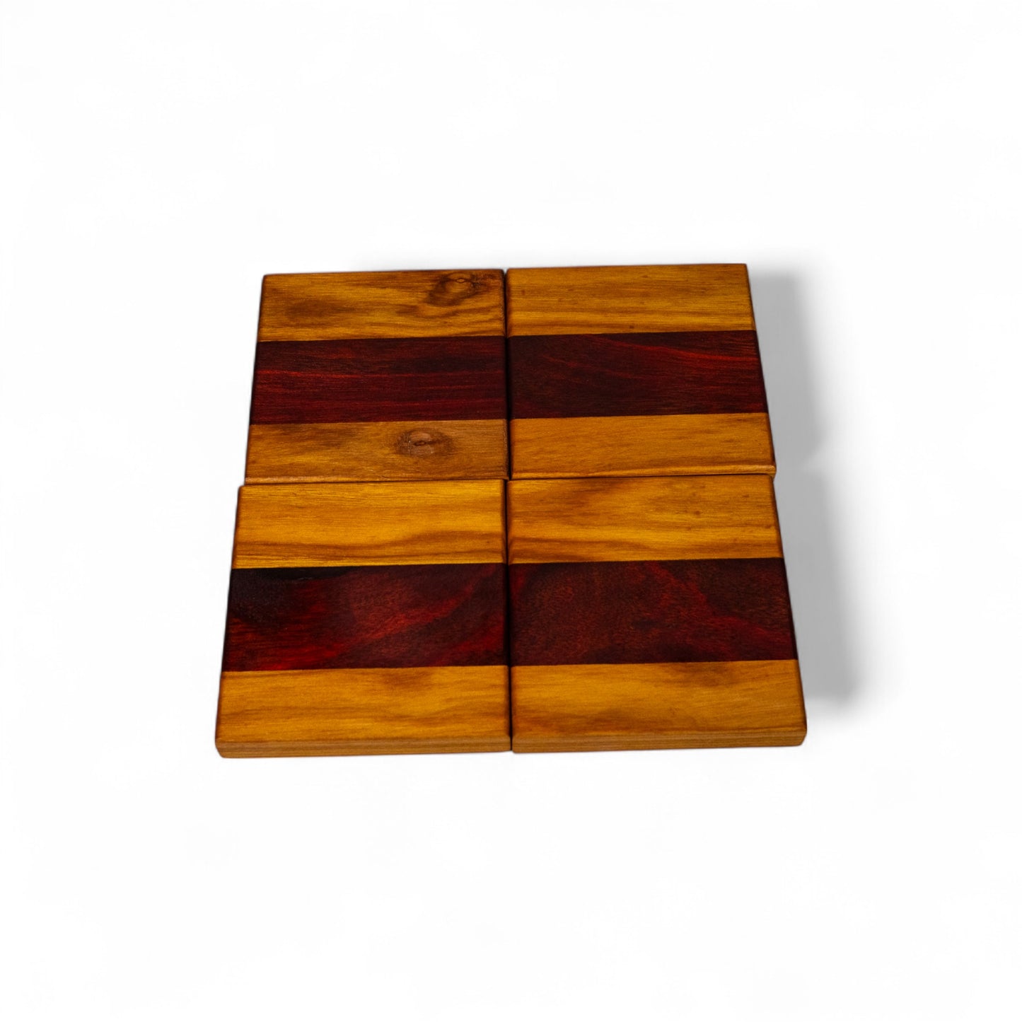 Canary and Blood Wood Coaster