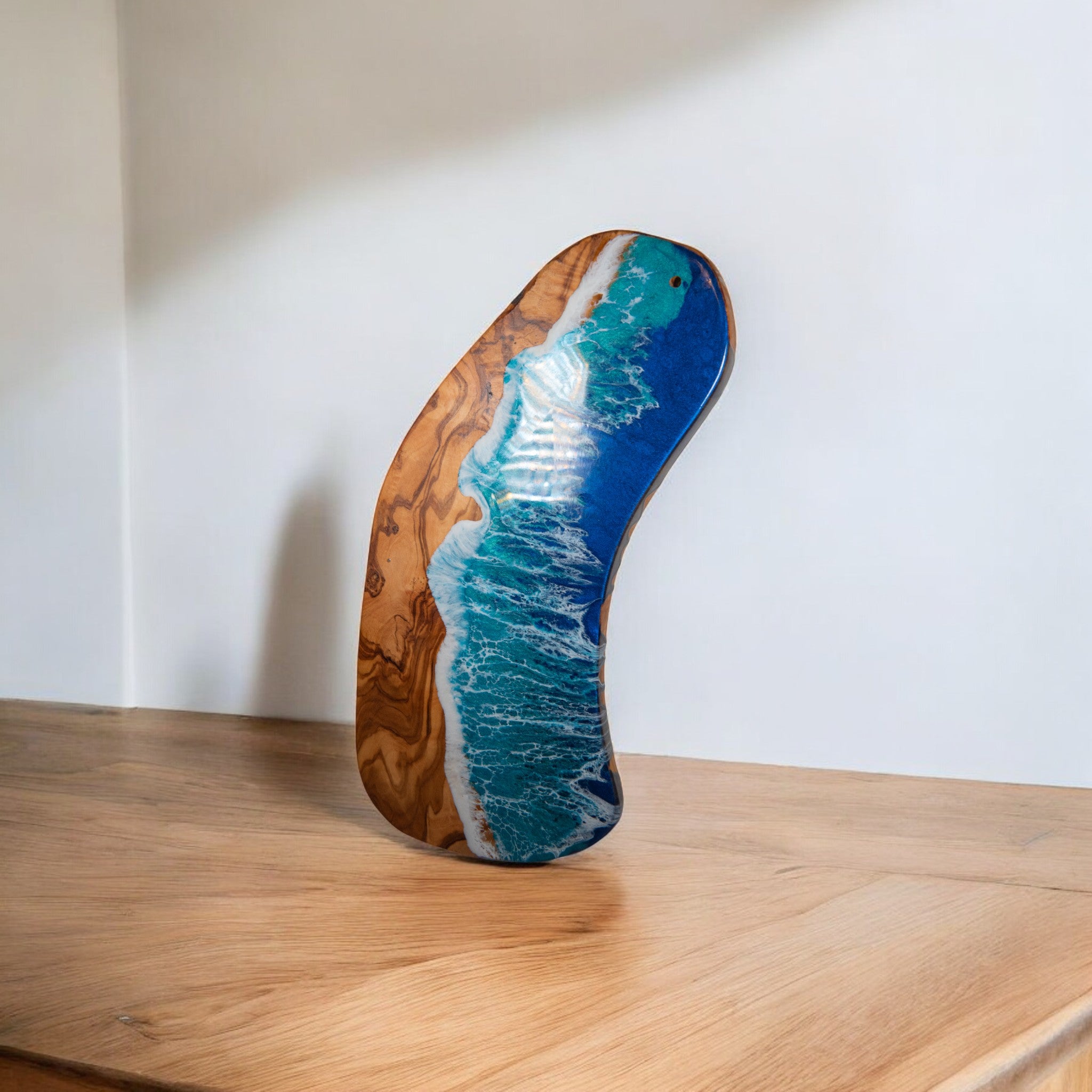 Ocean Wave Olive Wood Charcuterie Boards, Serving Board, Cutting Board