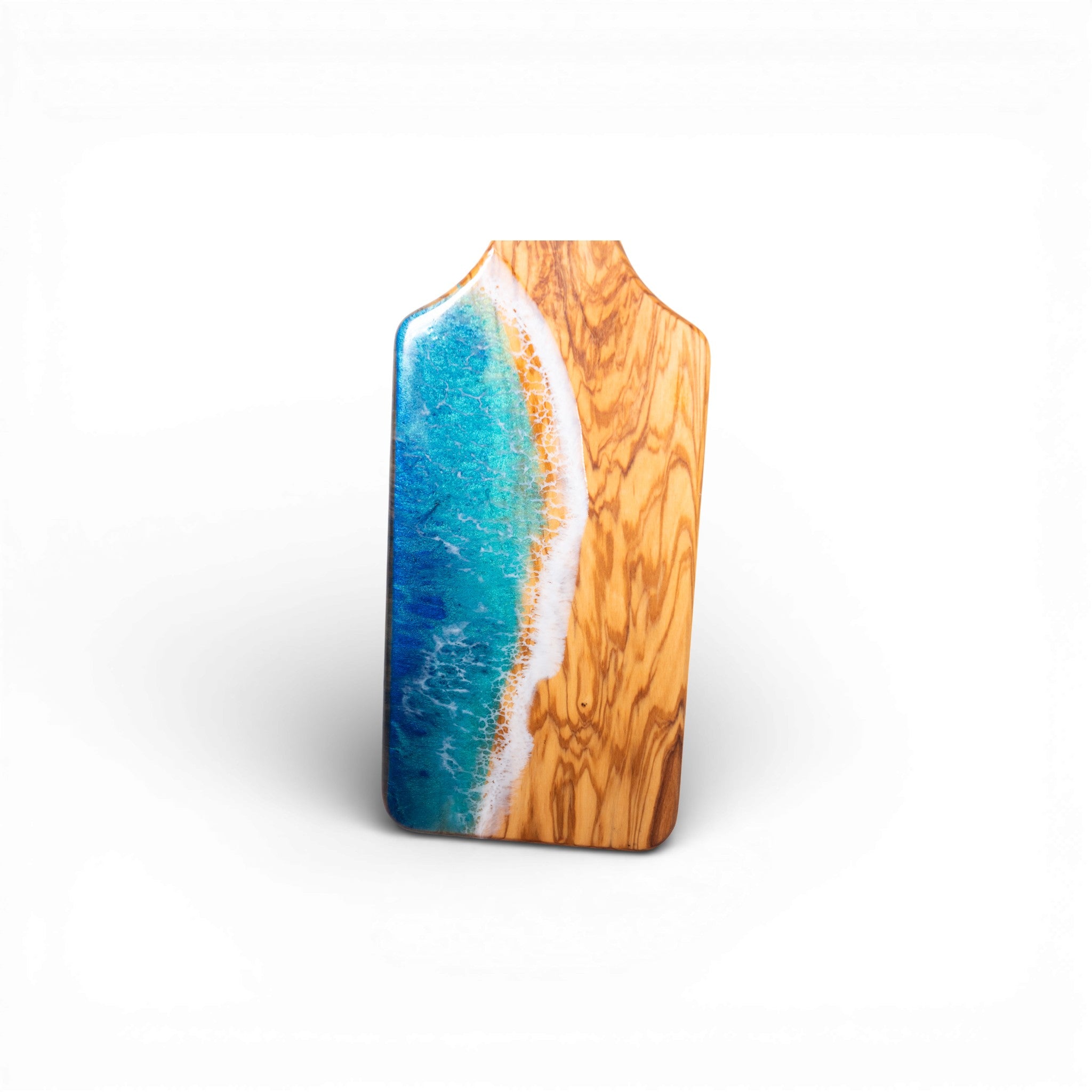 Handcrafted Ocean Wave Olive Wood Charcuterie Board - Serving Platter