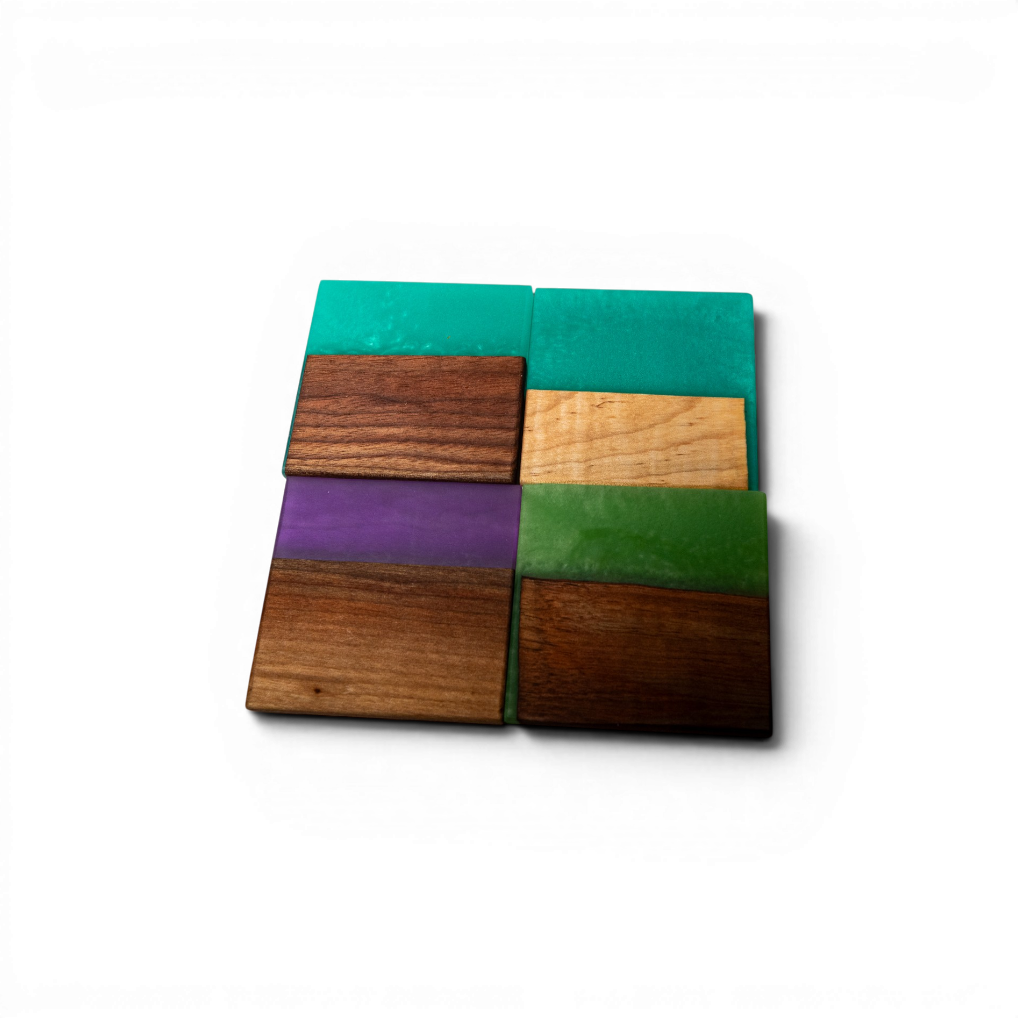 Mix Wood with Mix Epoxy Coaster