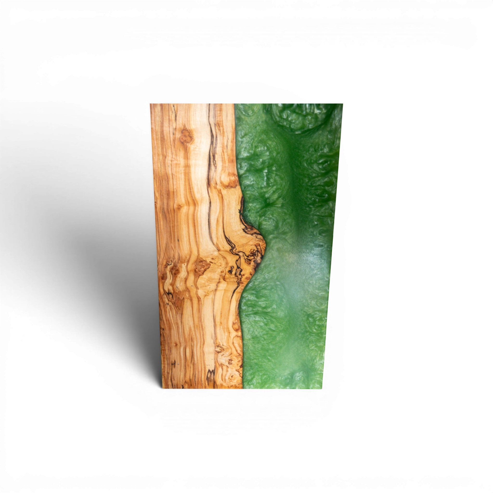 Spalted Maple Wood with Jade Epoxy Charcuterie Boards/Serving Board