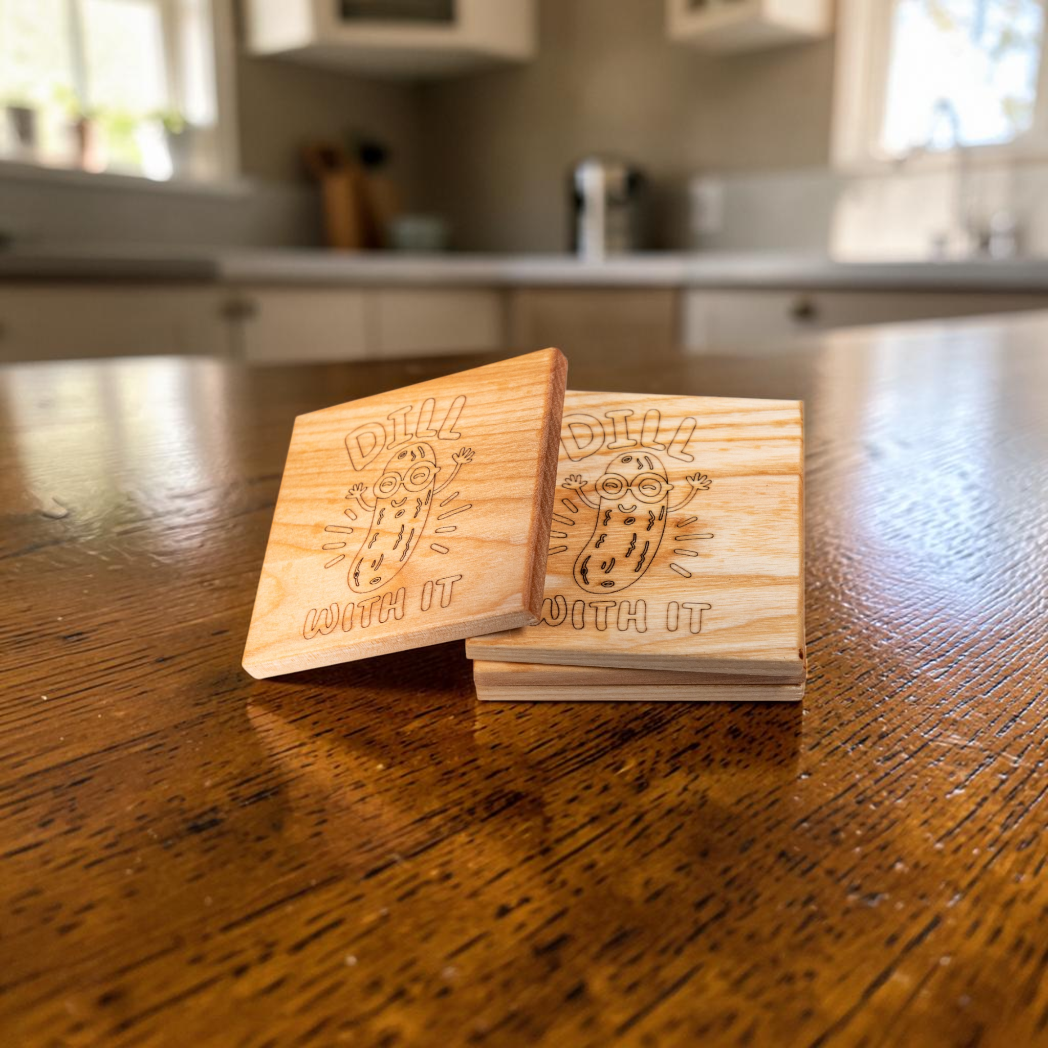 Maple Pickle Dill With It Coaster