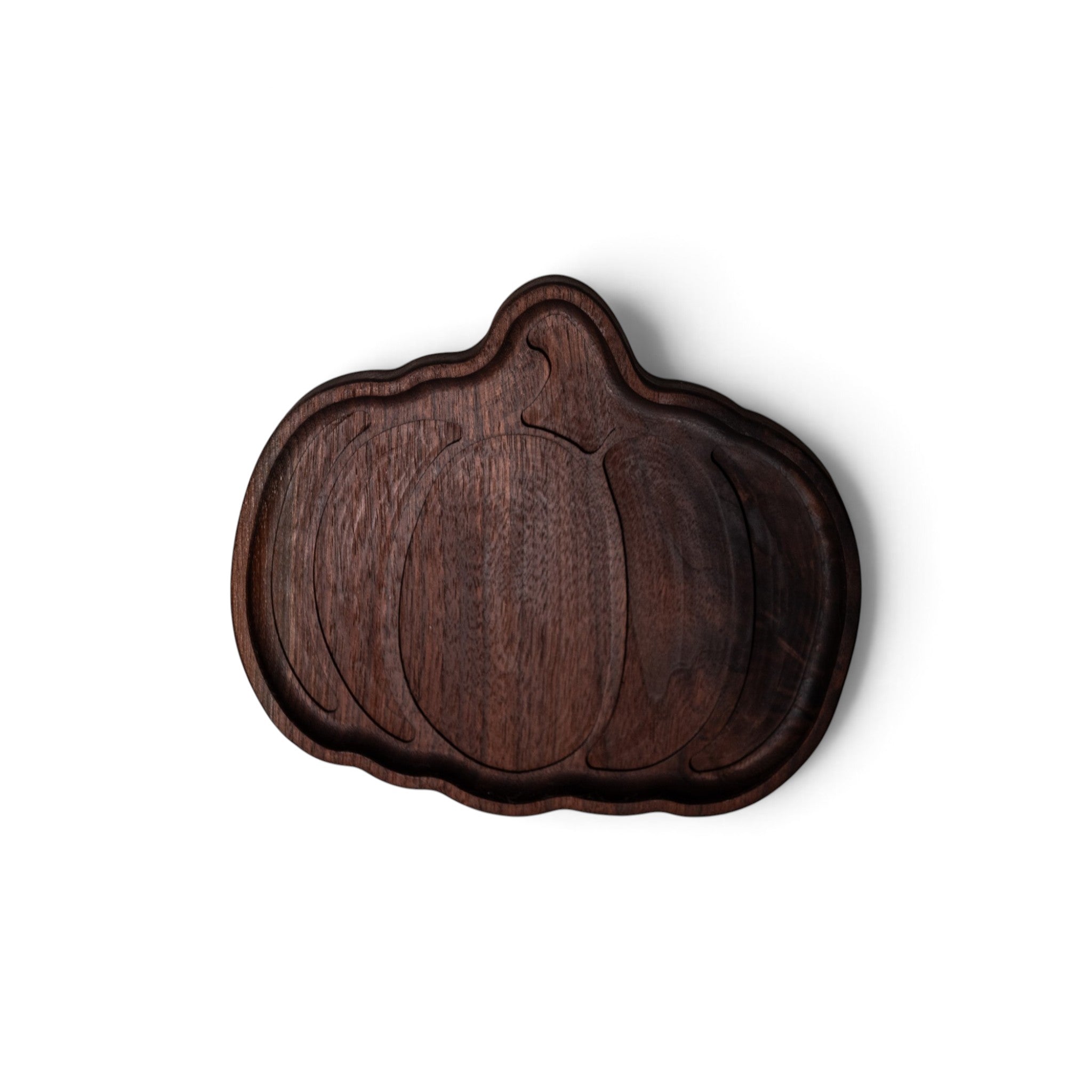 Walnut Pumpkin Wooden Valet Tray