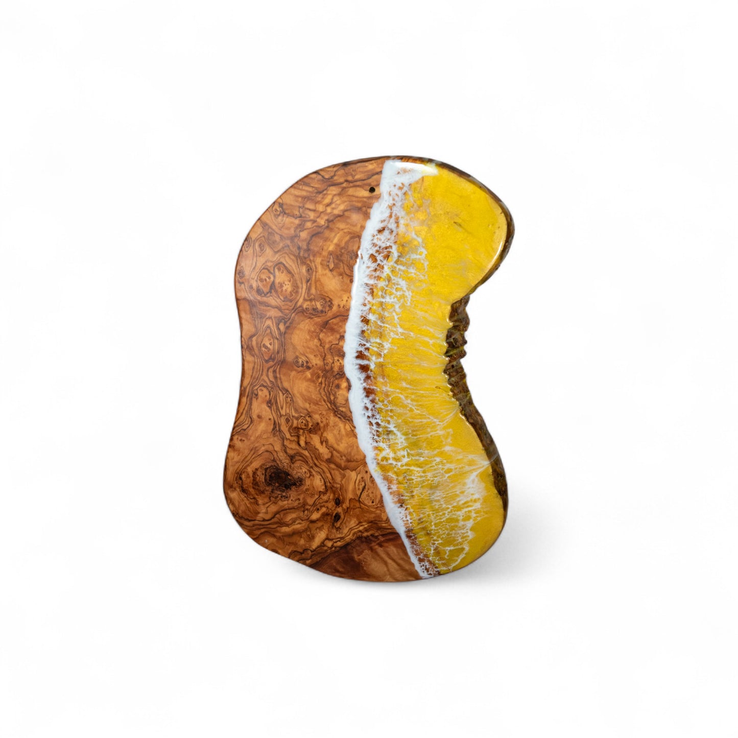Handcrafted Ocean Wave Olive Wood Charcuterie Board - Serving Platter