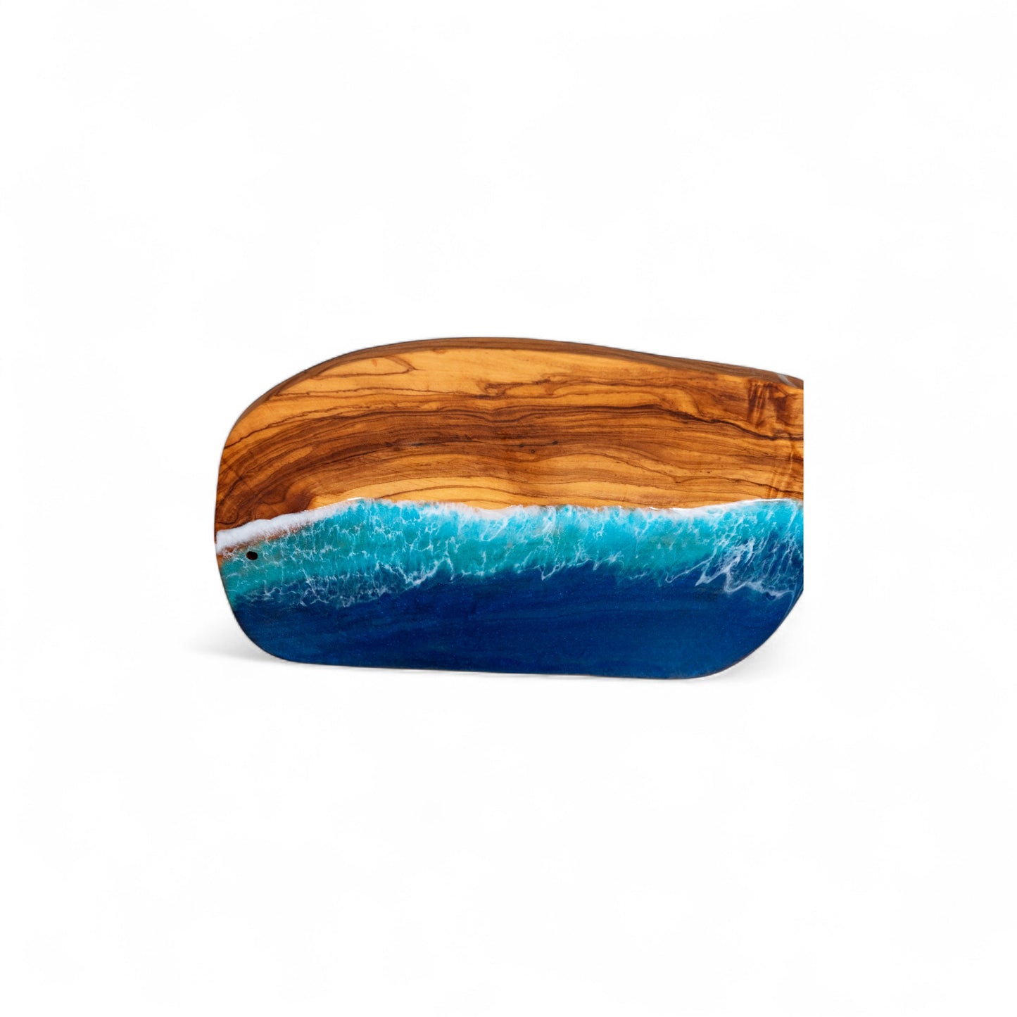 Handcrafted Ocean Wave Olive Wood Charcuterie Board - Serving Platter