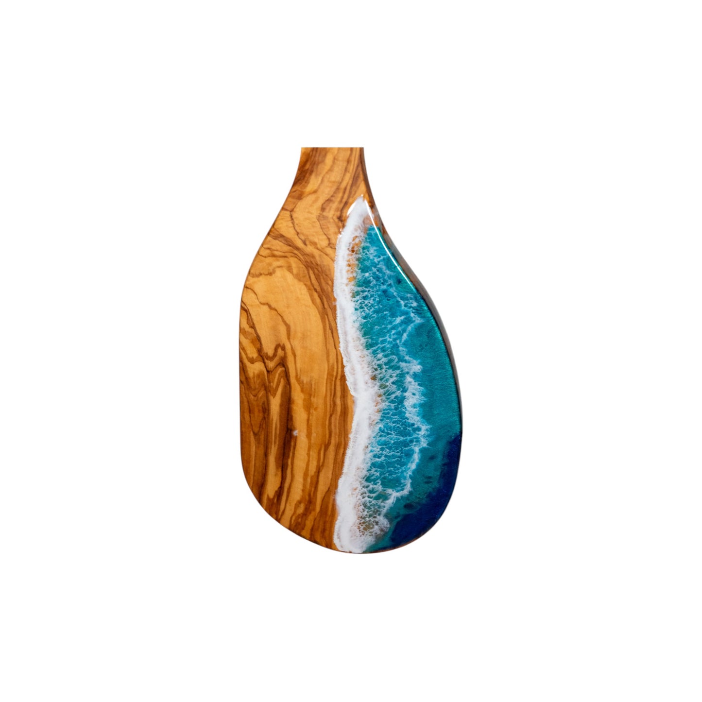 Handcrafted Ocean Wave Olive Wood Charcuterie Board - Serving Platter