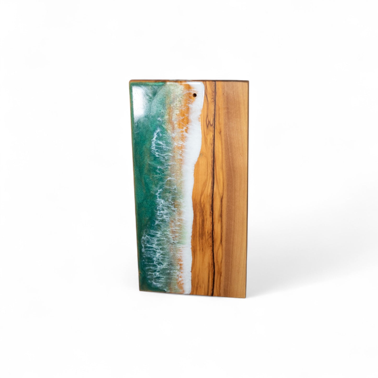 Handcrafted Ocean Wave Olive Wood Charcuterie Board - Serving Platter