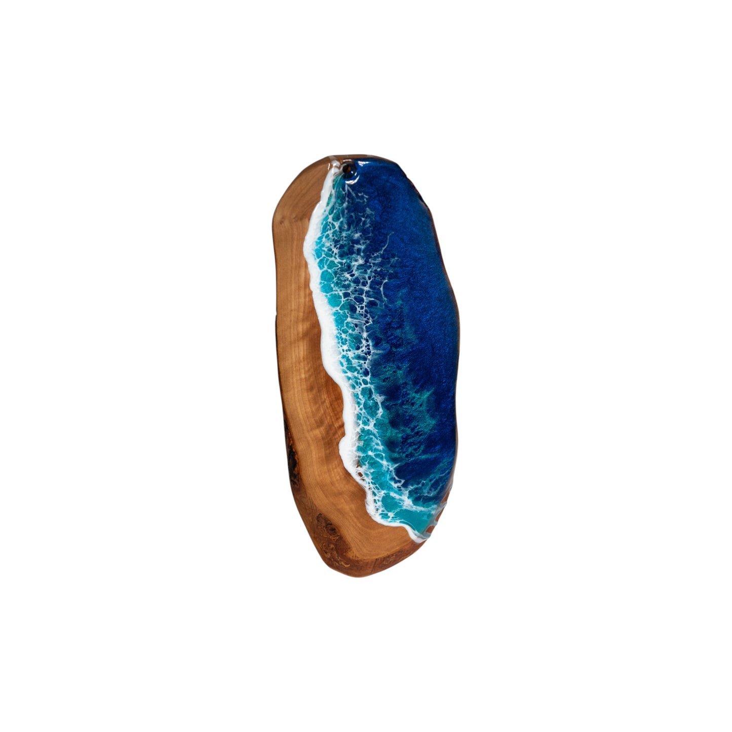 Handcrafted Ocean Wave Olive Wood Charcuterie Board - Serving Platter