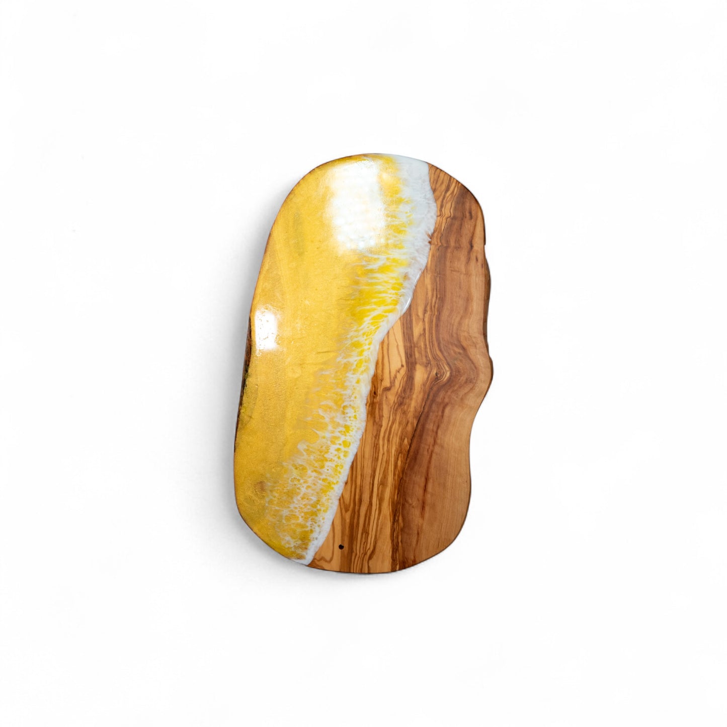 Handcrafted Ocean Wave Olive Wood Charcuterie Board - Serving Platter