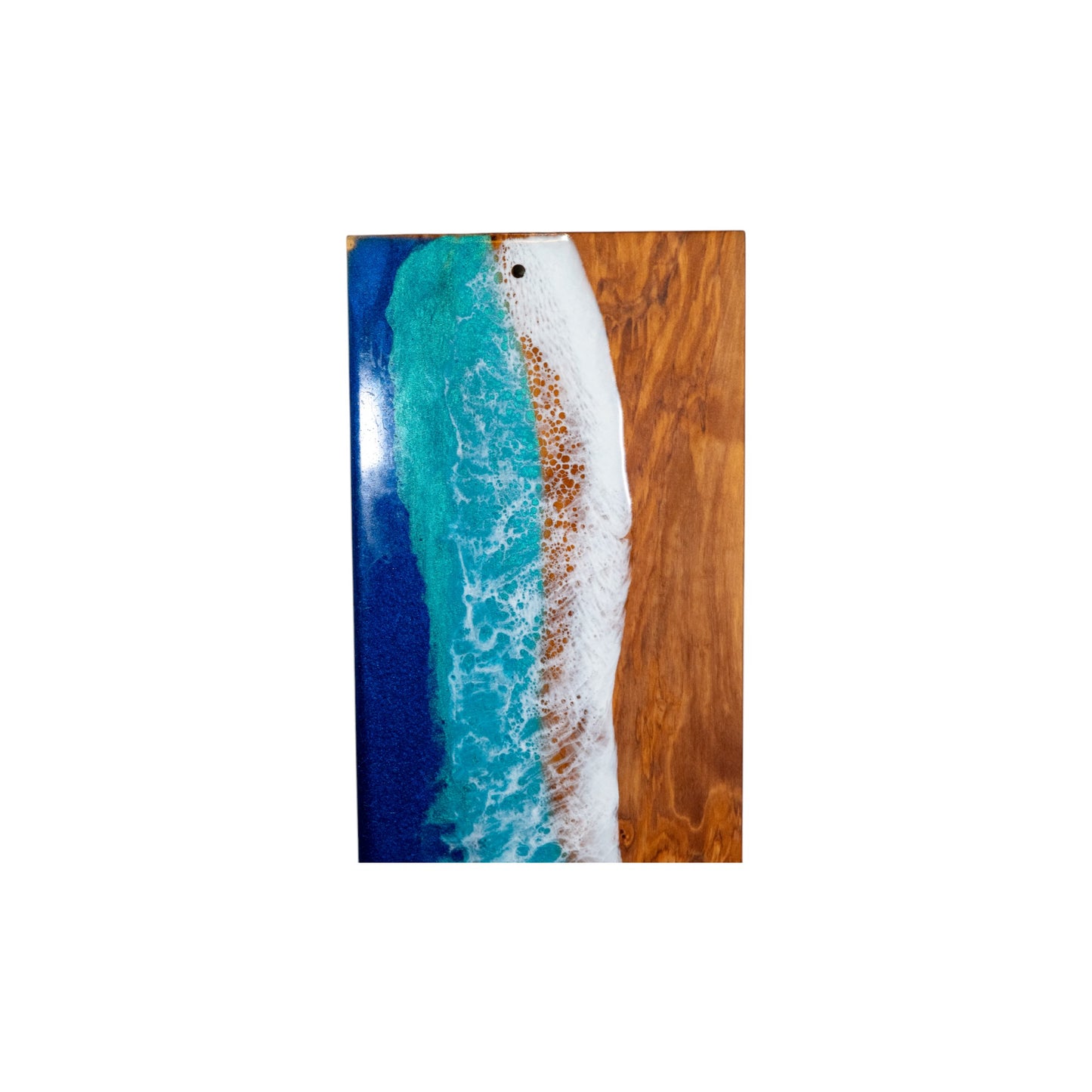 Handcrafted Ocean Wave Olive Wood Charcuterie Board - Serving Platter