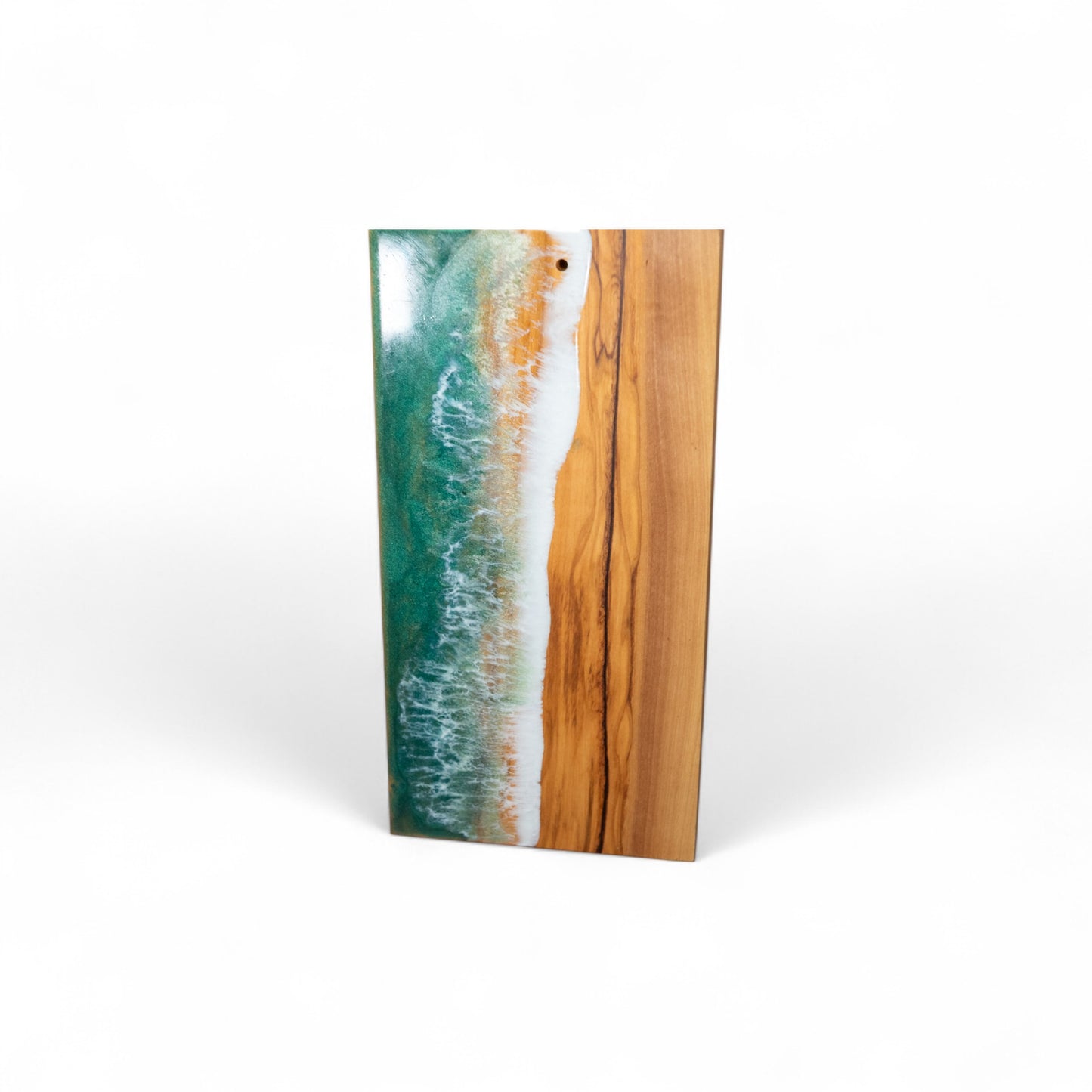 Handcrafted Ocean Wave Olive Wood Charcuterie Board - Serving Platter
