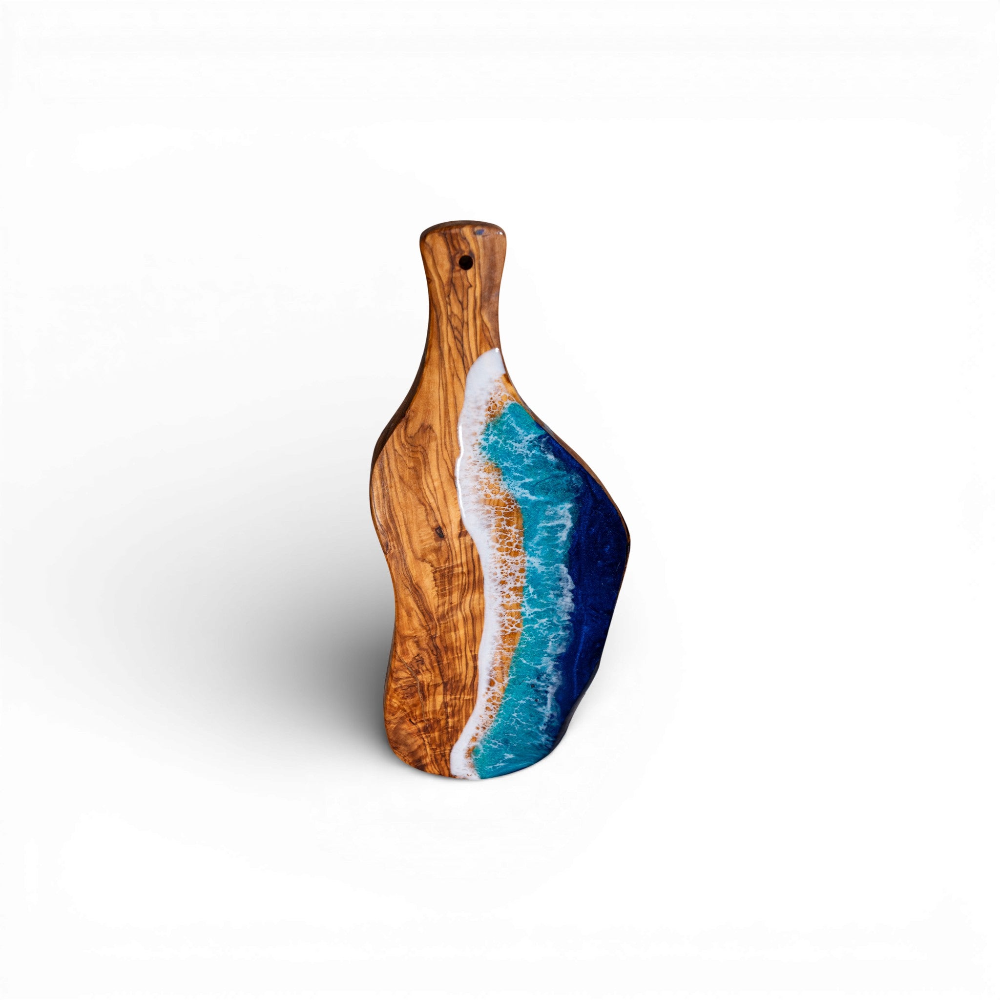 Handcrafted Ocean Wave Olive Wood Charcuterie Board- Serving Platter