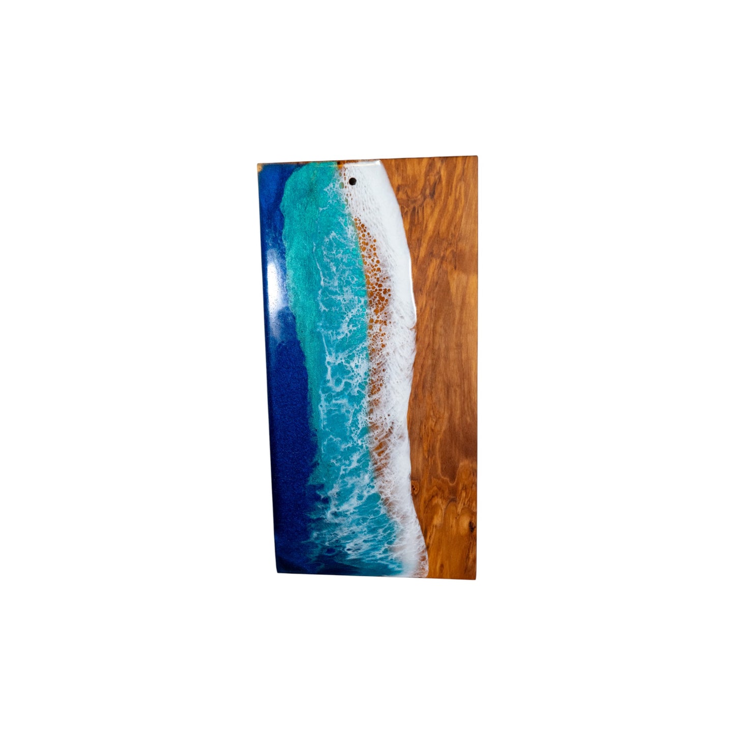 Handcrafted Ocean Wave Olive Wood Charcuterie Board - Serving Platter