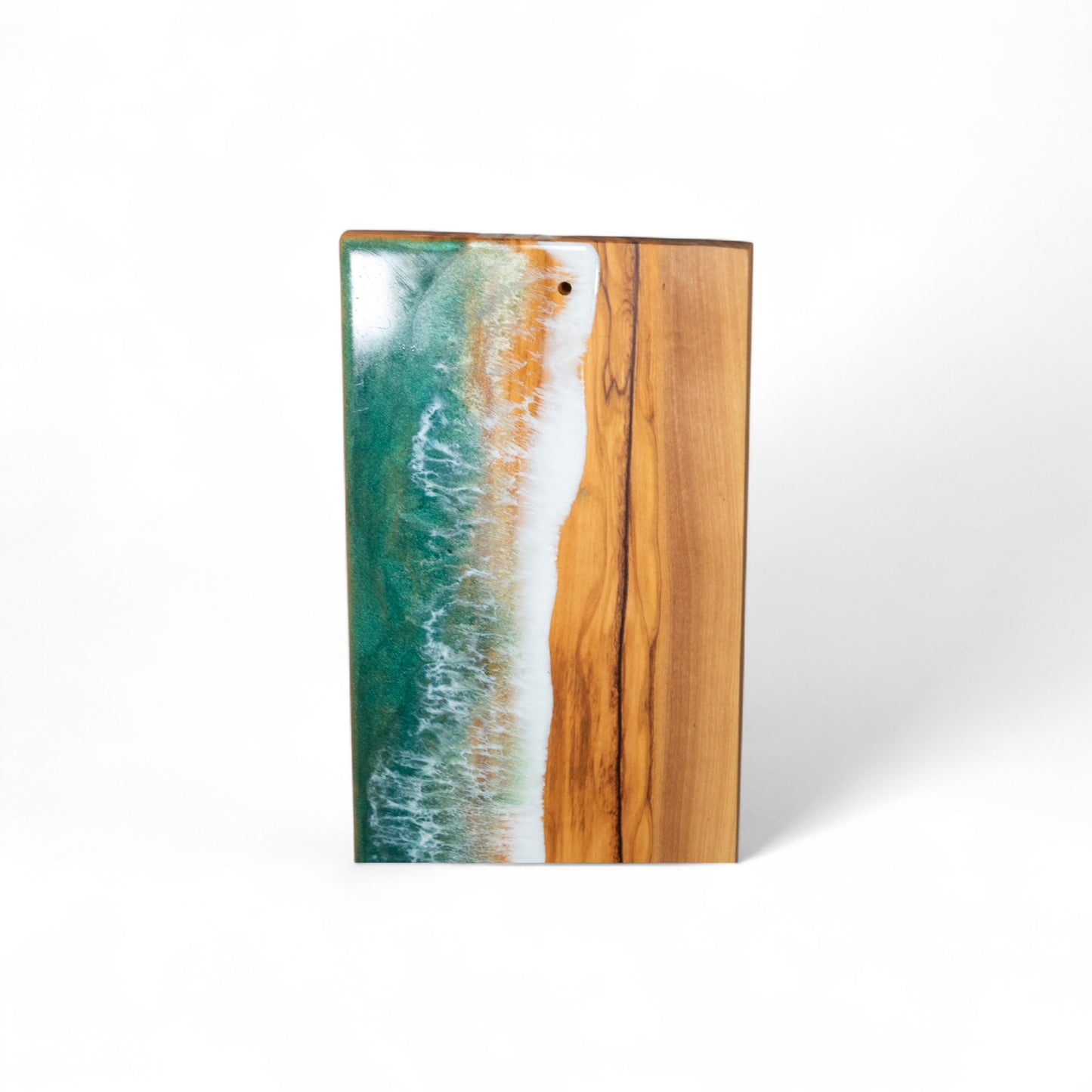 Handcrafted Ocean Wave Olive Wood Charcuterie Board - Serving Platter