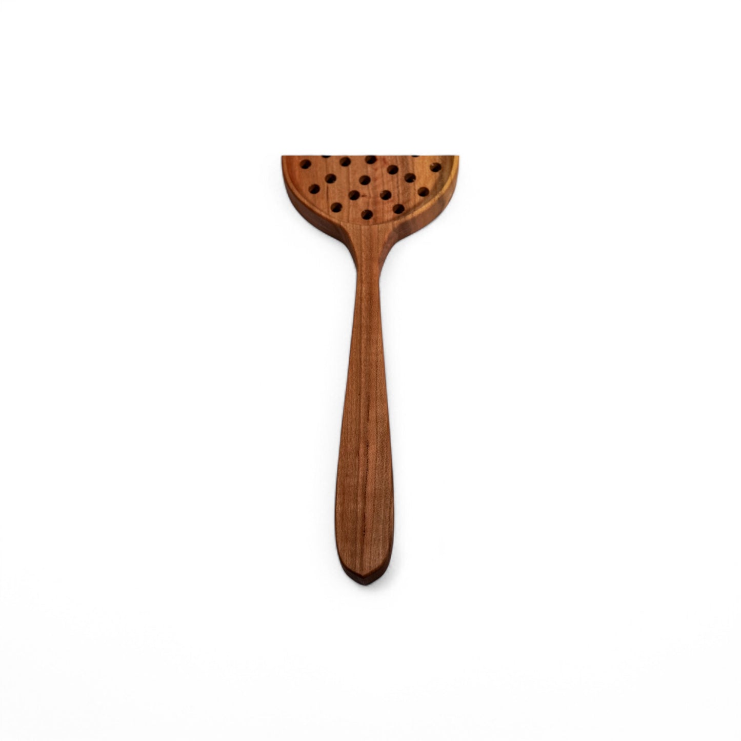 Handmade Wooden Strainer Spoon - 12” Cooking Spoon from Cherry