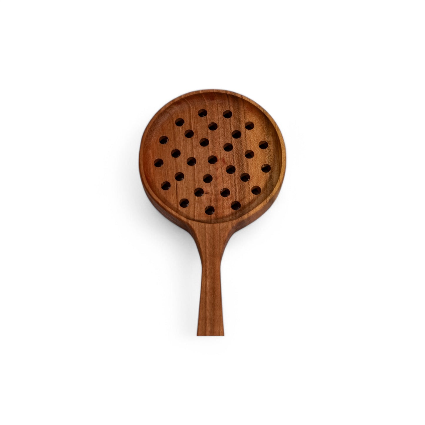 Handmade Wooden Strainer Spoon - 12” Cooking Spoon from Cherry