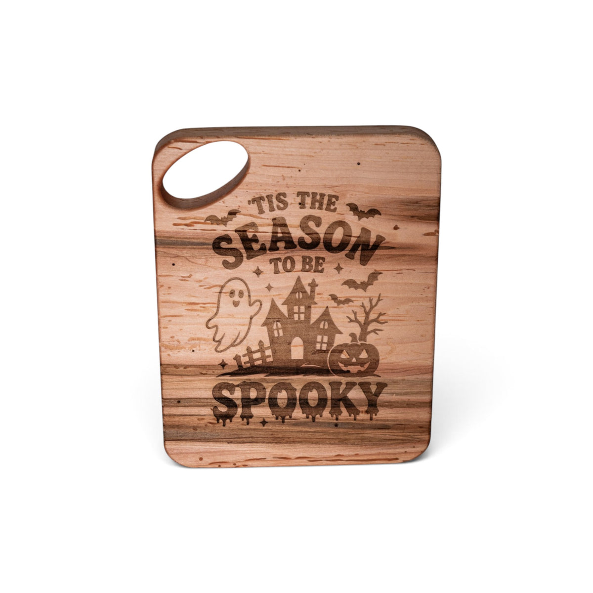 Maple Charcuterie Board/Serving Tray "Tis the Season to Be Spooky"