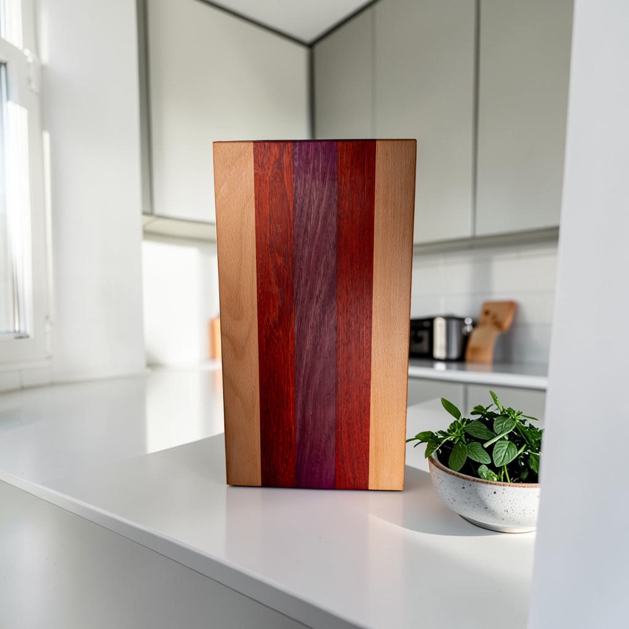 Maple, Padauk and Purple Heart Wood Charcuterie Boards/Serving Board/Cutting Board With Handles