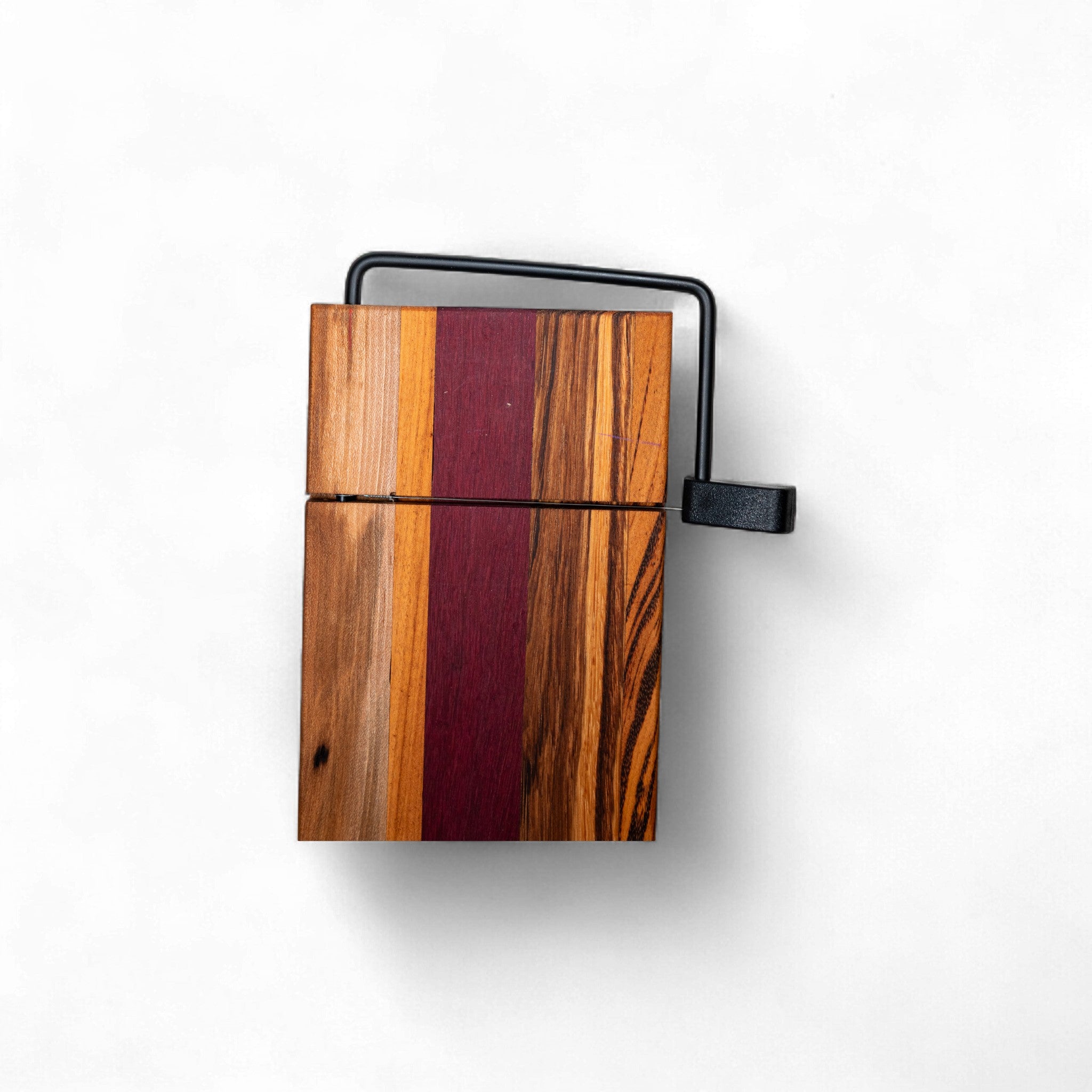 Maple, Purple Heart, Tiger, and Zebra Cheese Slicer Board