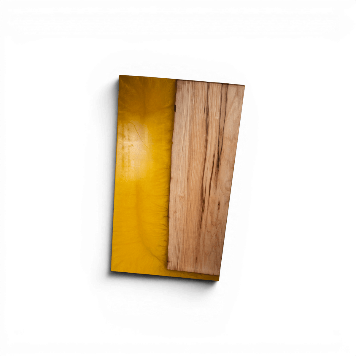 Maple Wood Yellow Epoxy Charcuterie Boards/Serving Board