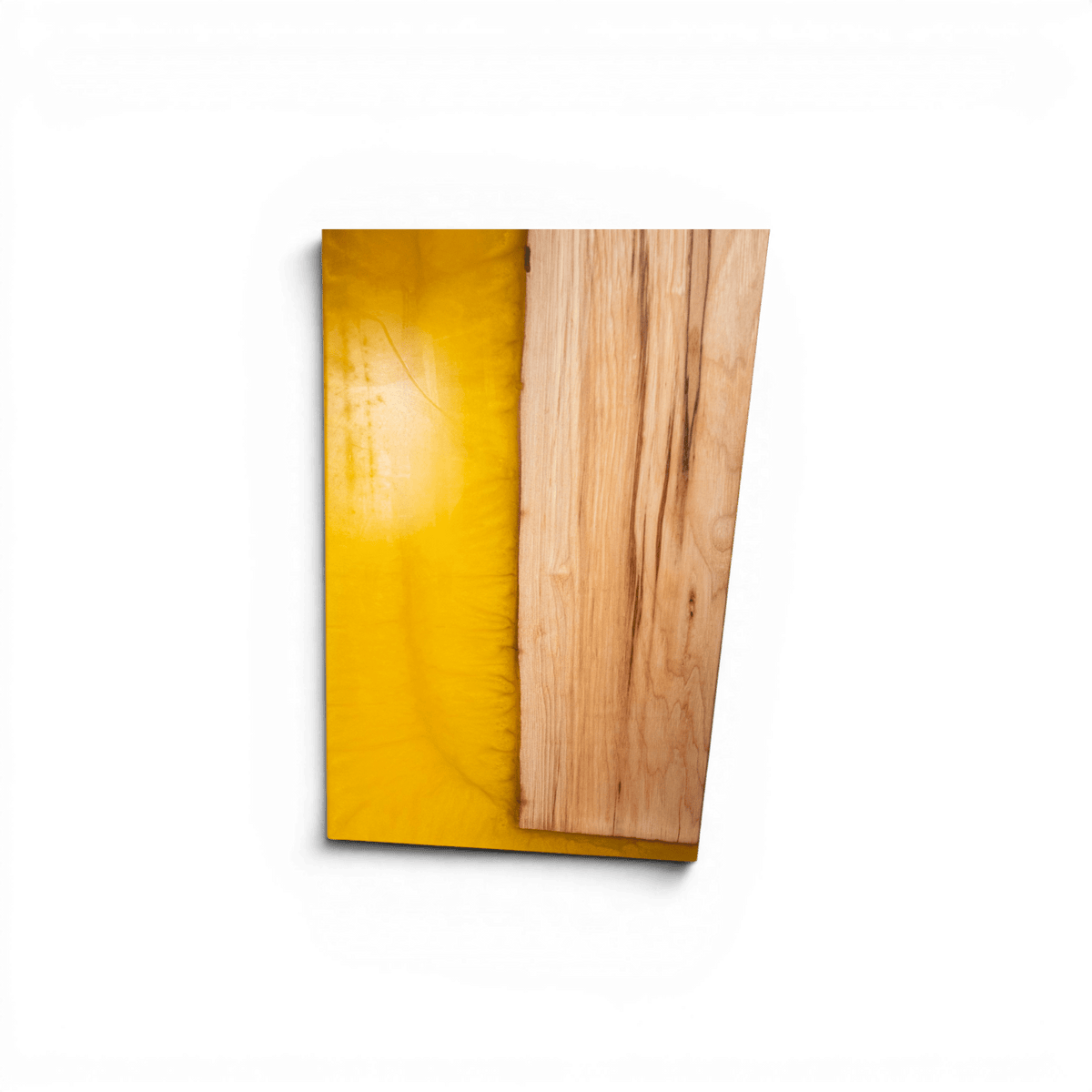 Maple Wood Yellow Epoxy Charcuterie Boards/Serving Board