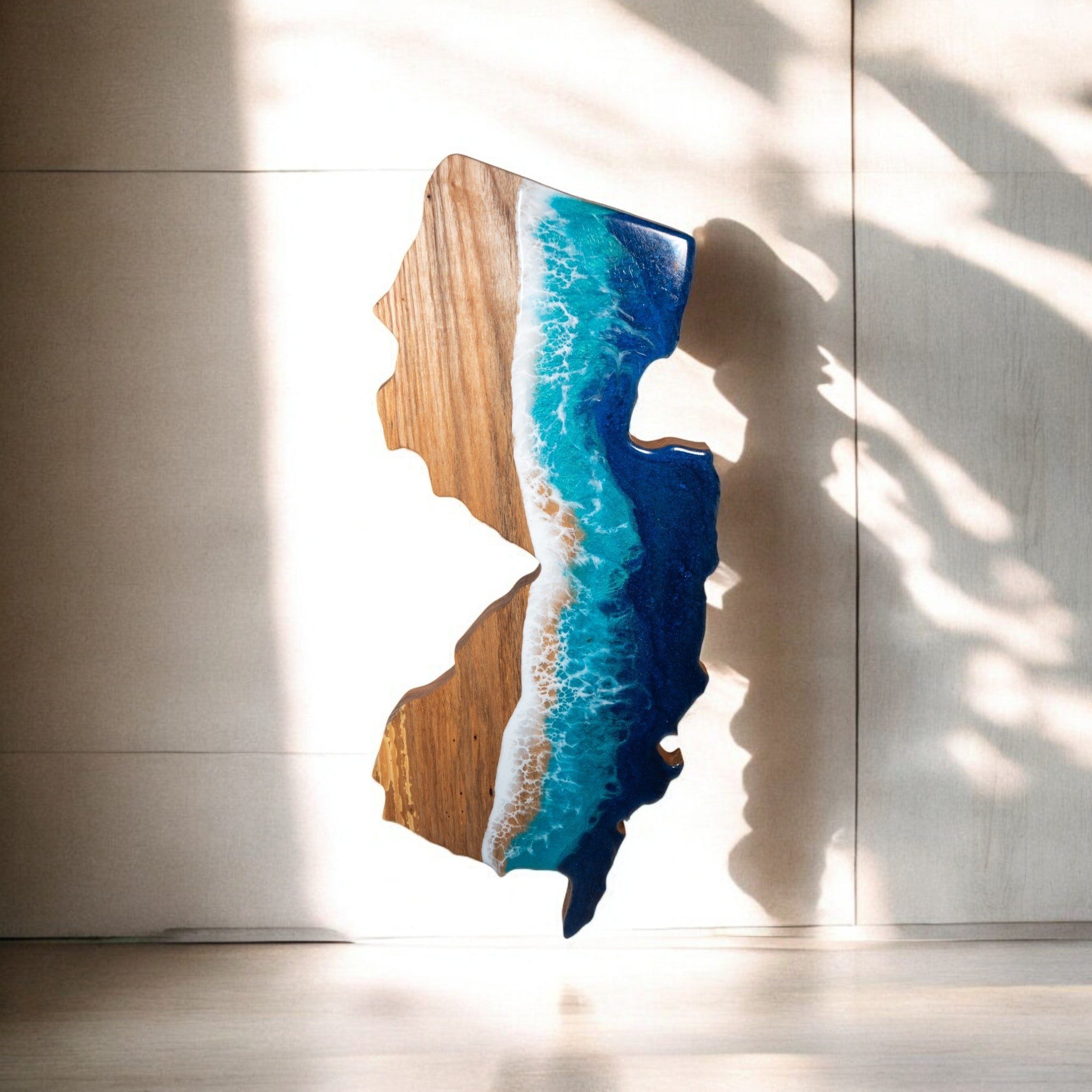 New Jersey State Shaped Cutting Board, Charcuterie board, Serving Board