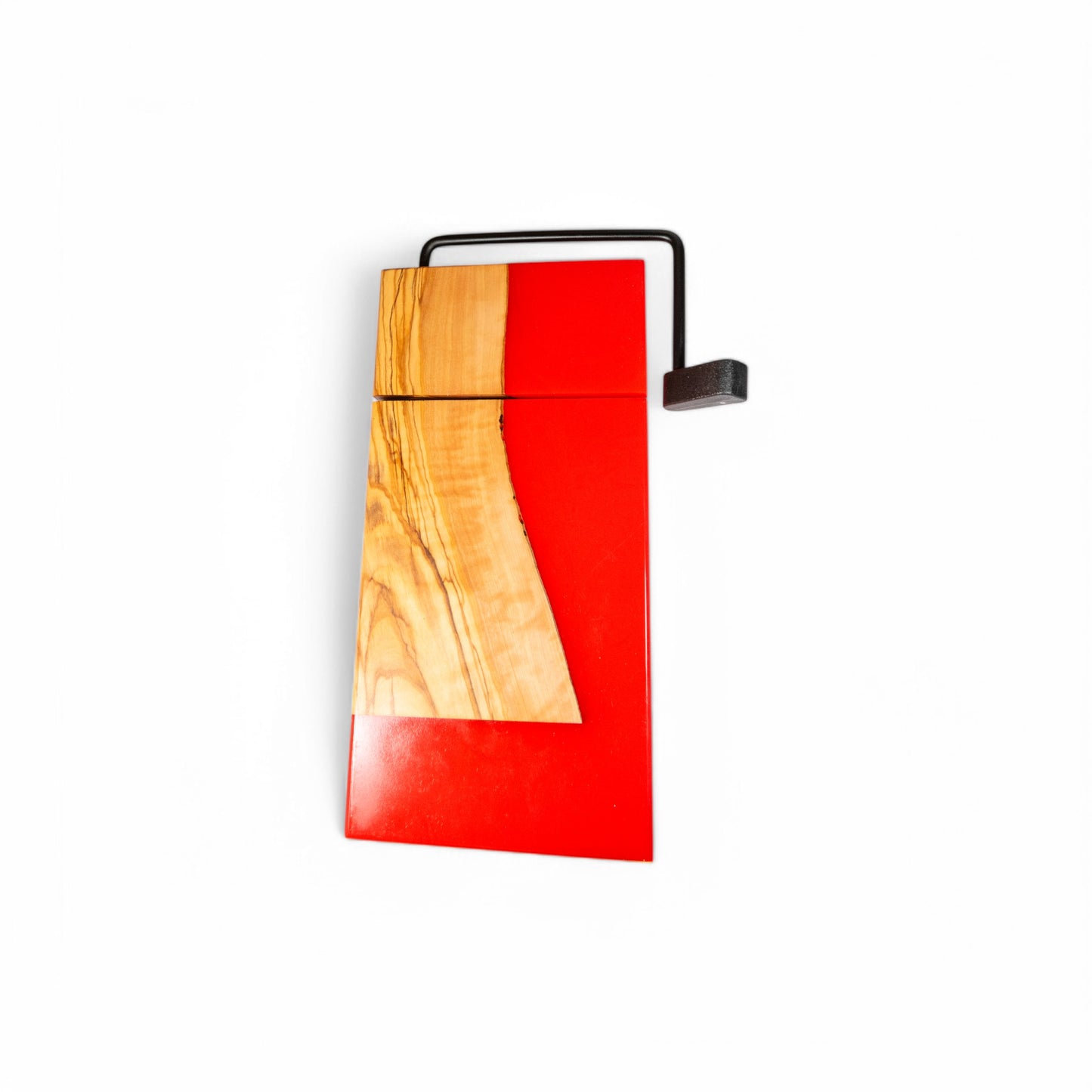 Olive Wood Red Epoxy Cheese Slicer Board