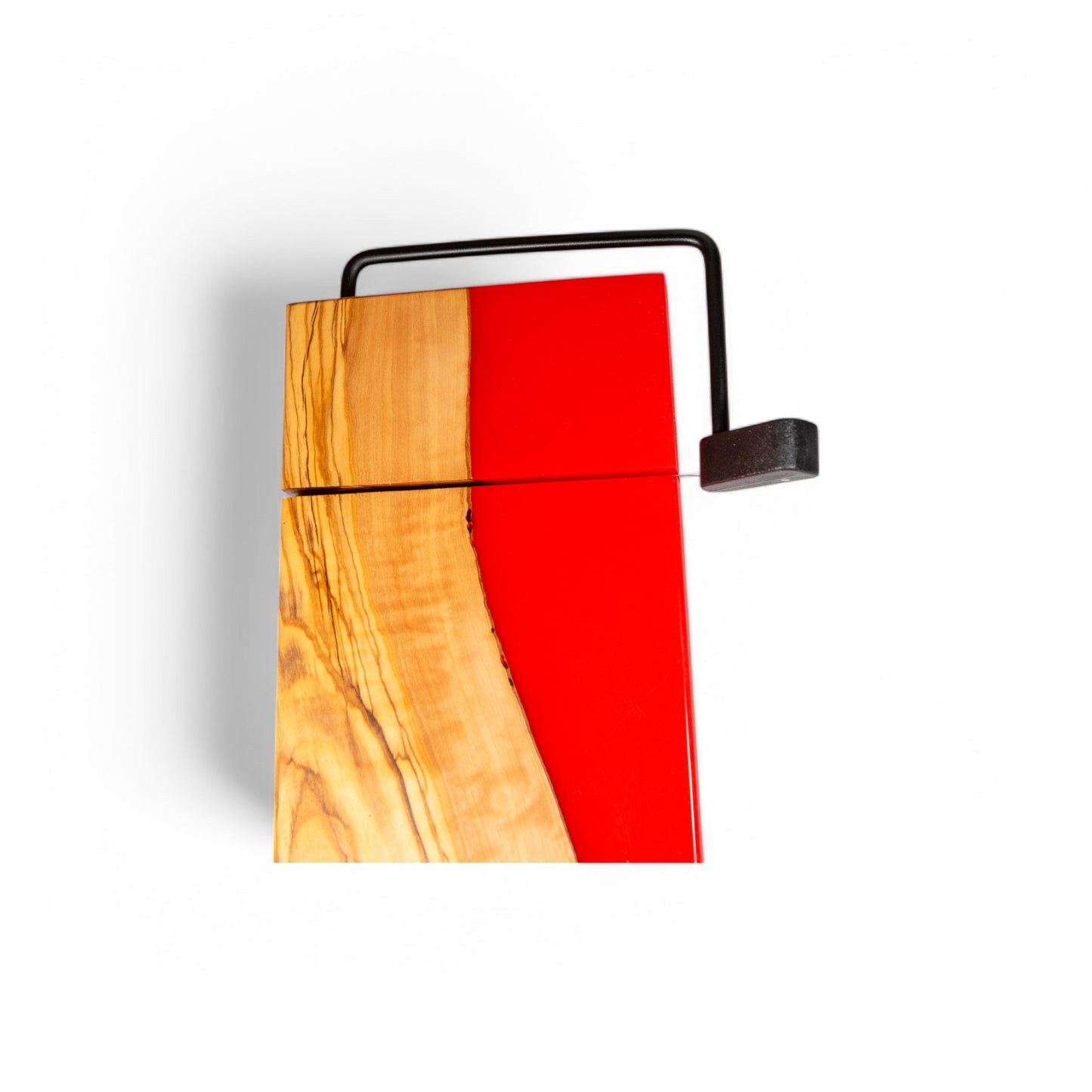 Olive Wood Red Epoxy Cheese Slicer Board