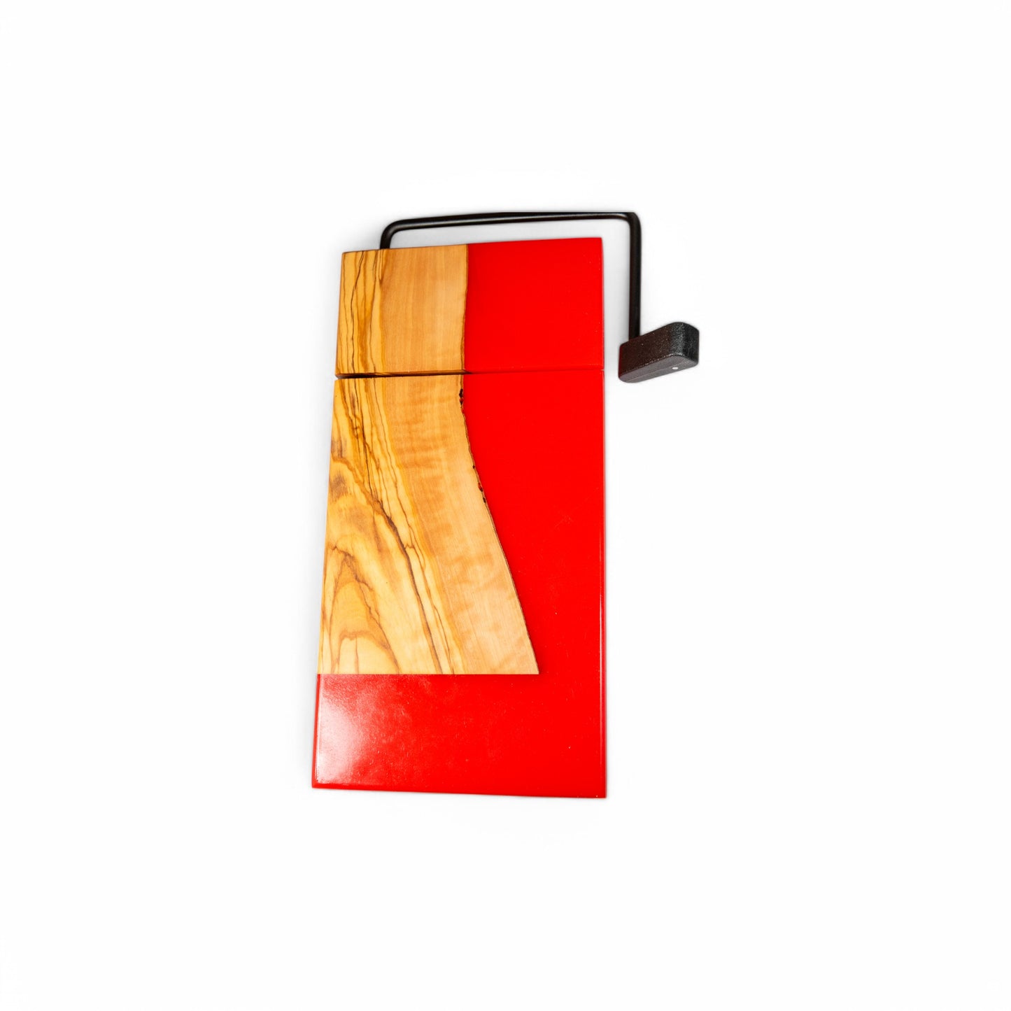 Olive Wood Red Epoxy Cheese Slicer Board