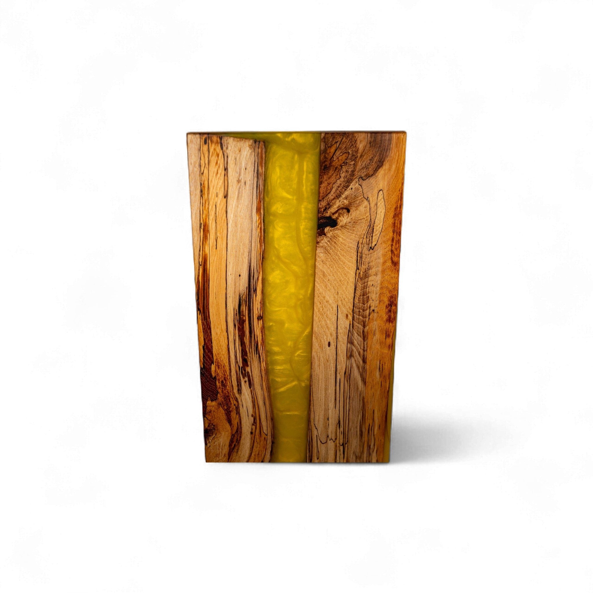 Olive Wood with Yellow Epoxy Charcuterie Boards/Serving Board with Handle