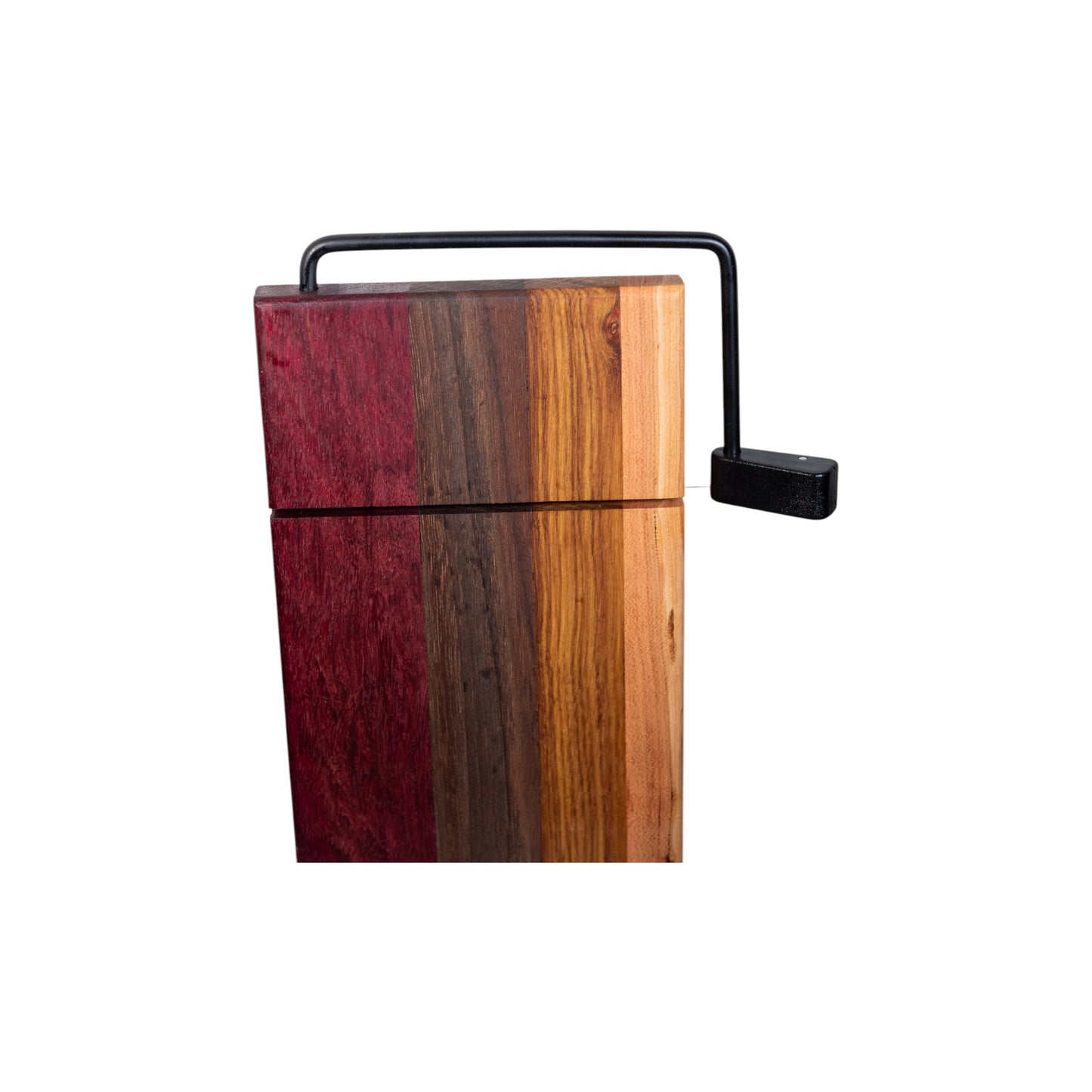 Purple Heart, Walnut, Canary, and Maple Cheese Slicer Board