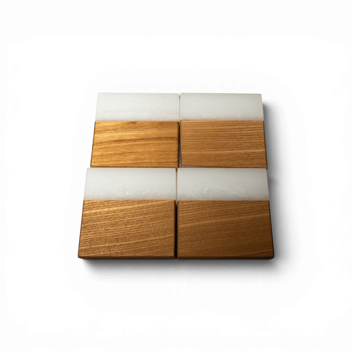 Sassafras with White Epoxy Coaster