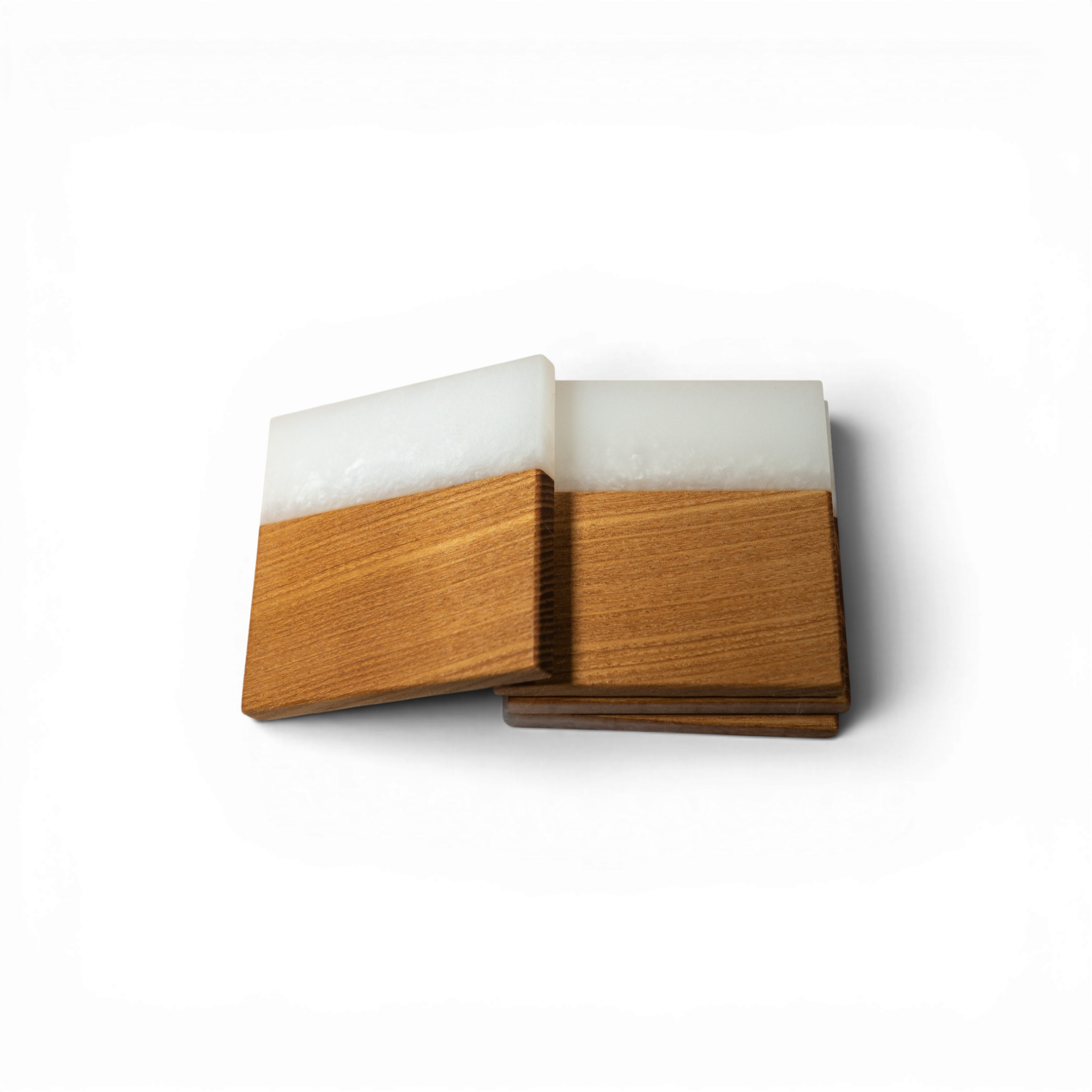 Sassafras with White Epoxy Coaster