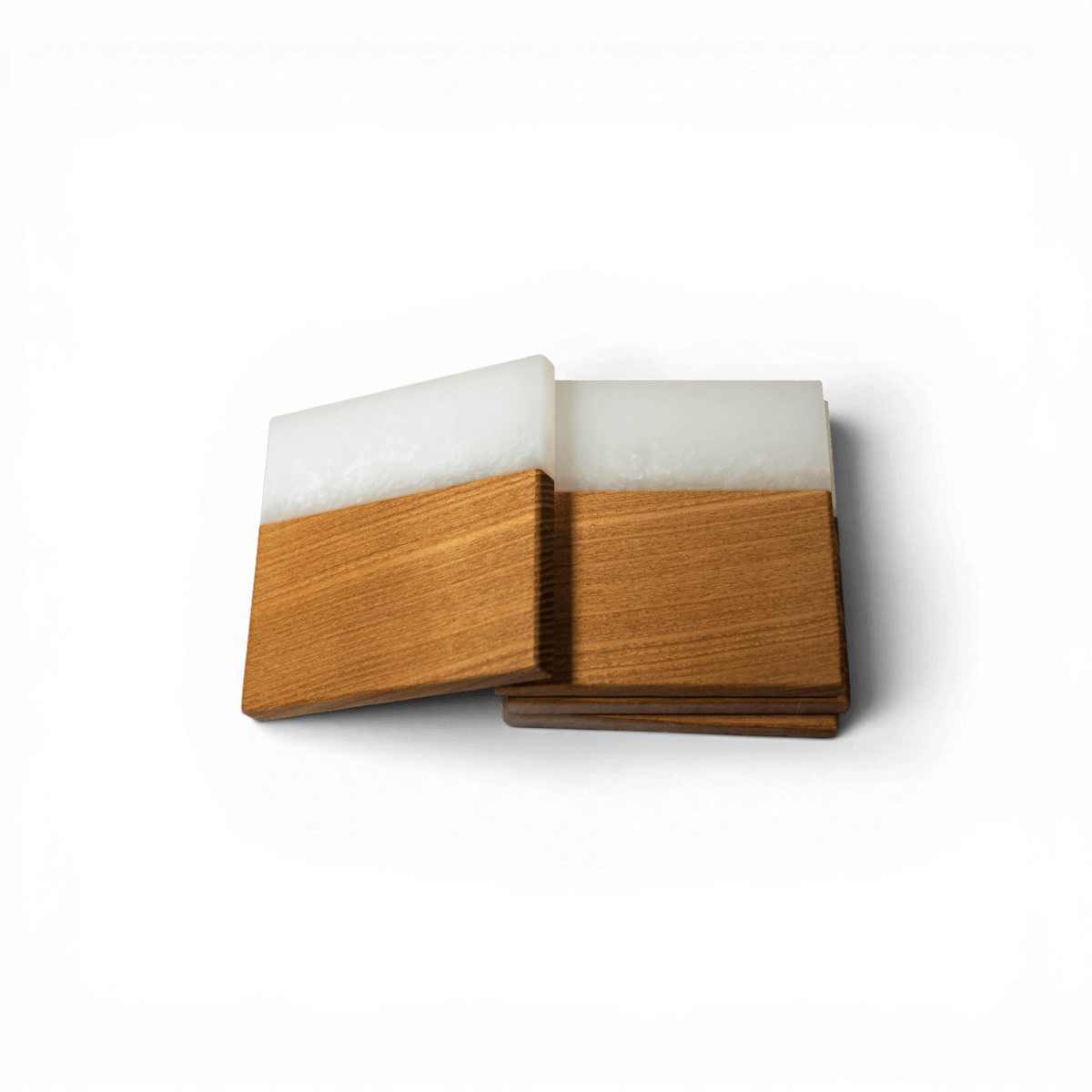 Sassafras with White Epoxy Coaster