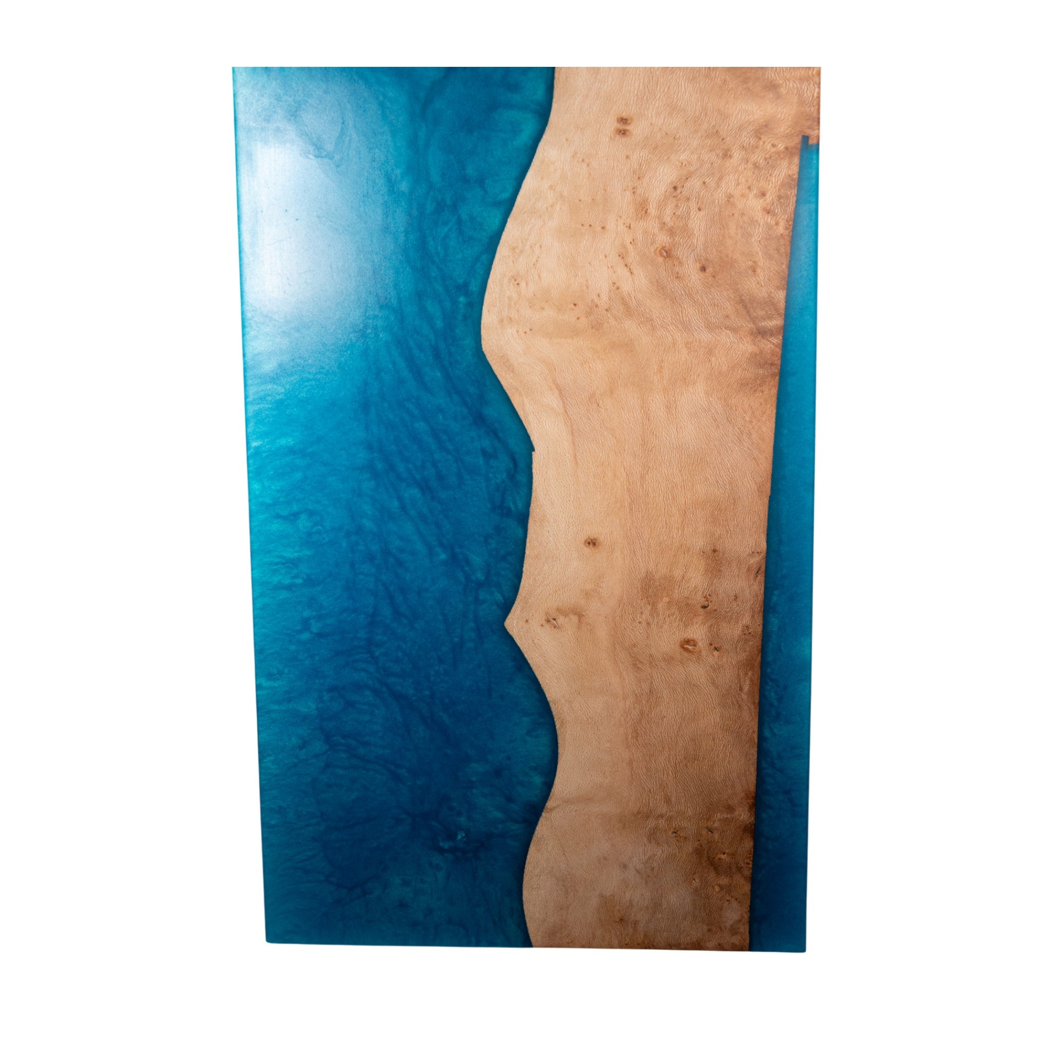 Sycamore Wood with Sea Blue Epoxy Charcuterie Boards/Serving Board