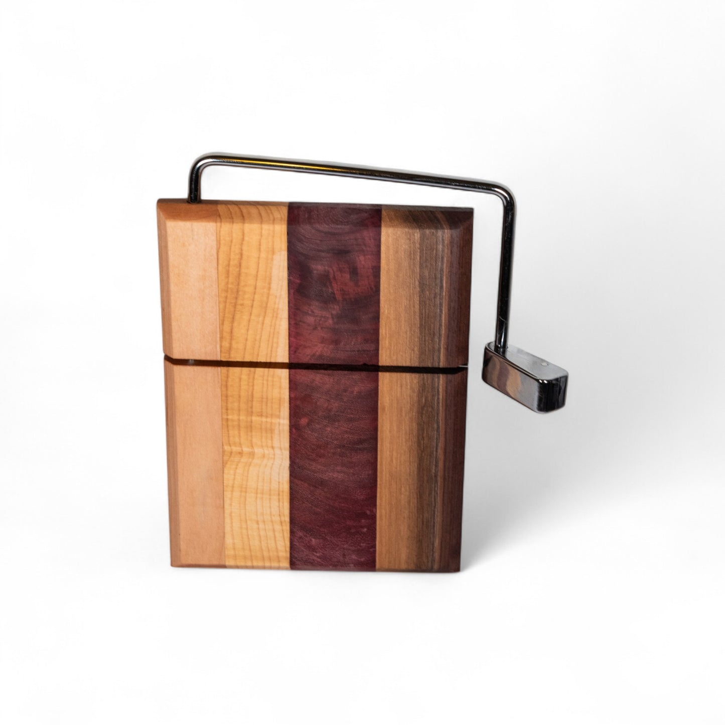 Walnut, Maple, Hickory, Purpleheart cheese Slicer Board