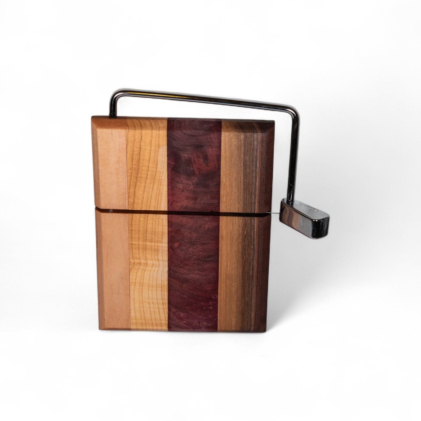 Walnut, Maple, Hickory, Purpleheart cheese Slicer Board