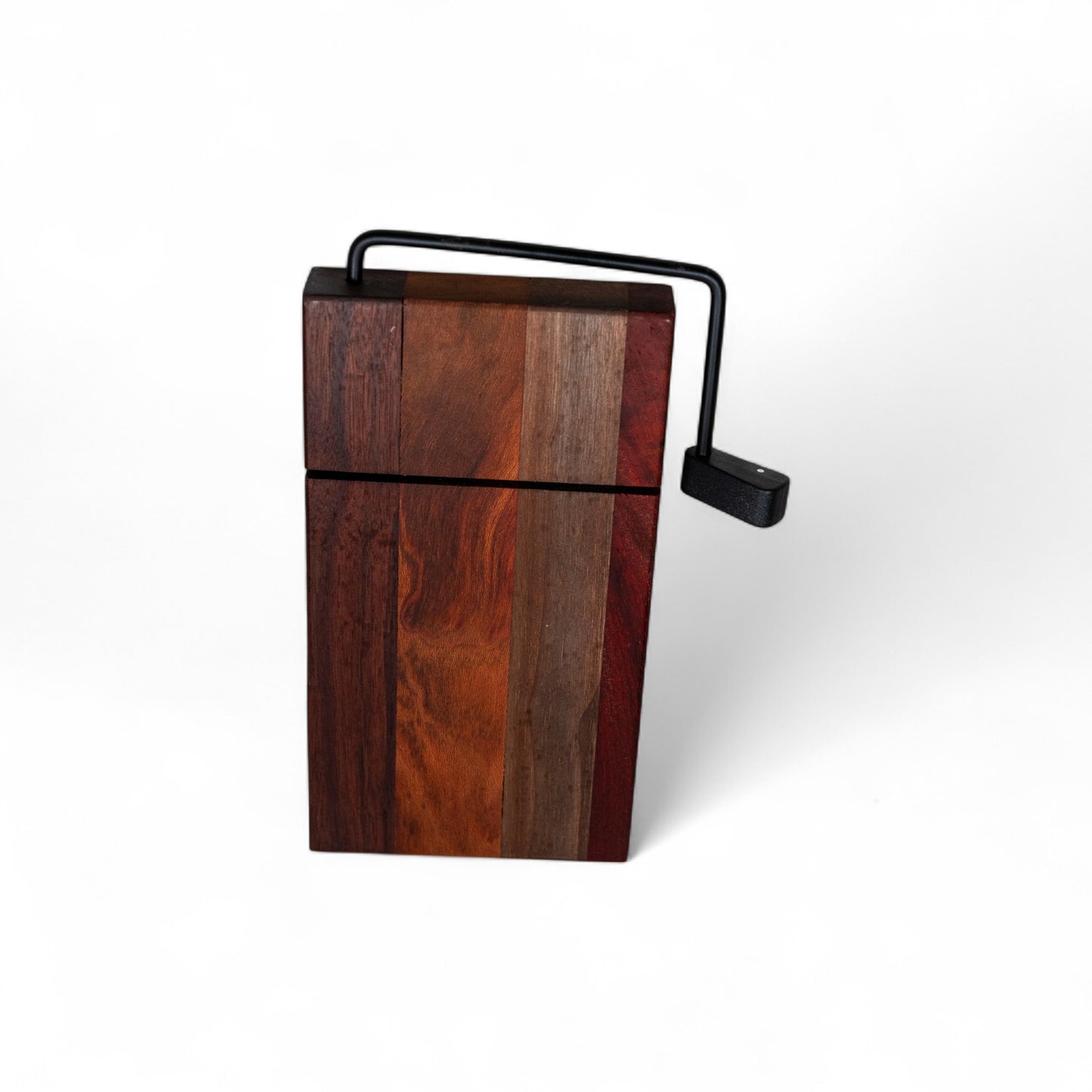 Walnut, Maple, and Blood Wood Cheese Slicer Board