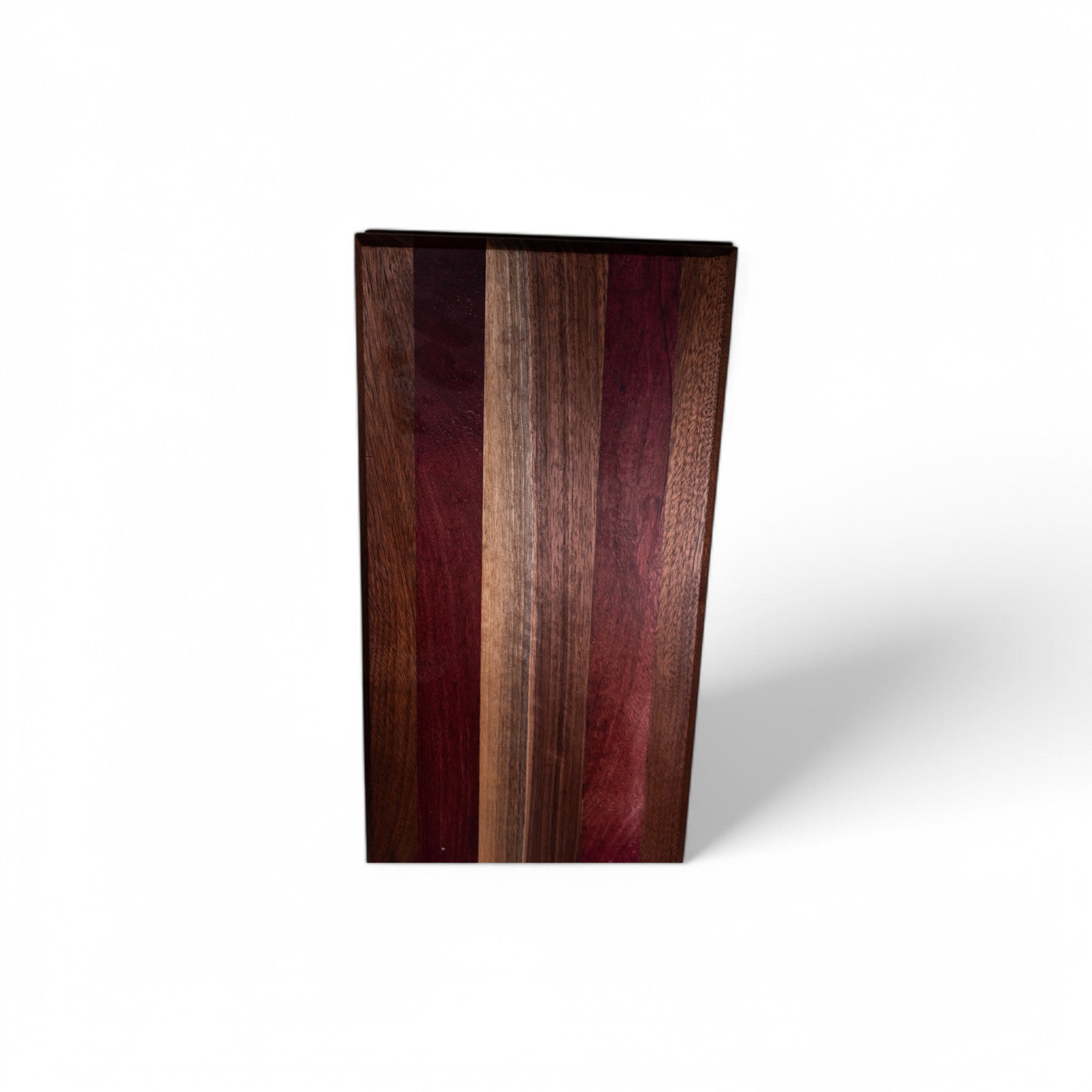 Polished walnut and purple heart wood charcuterie board uniform