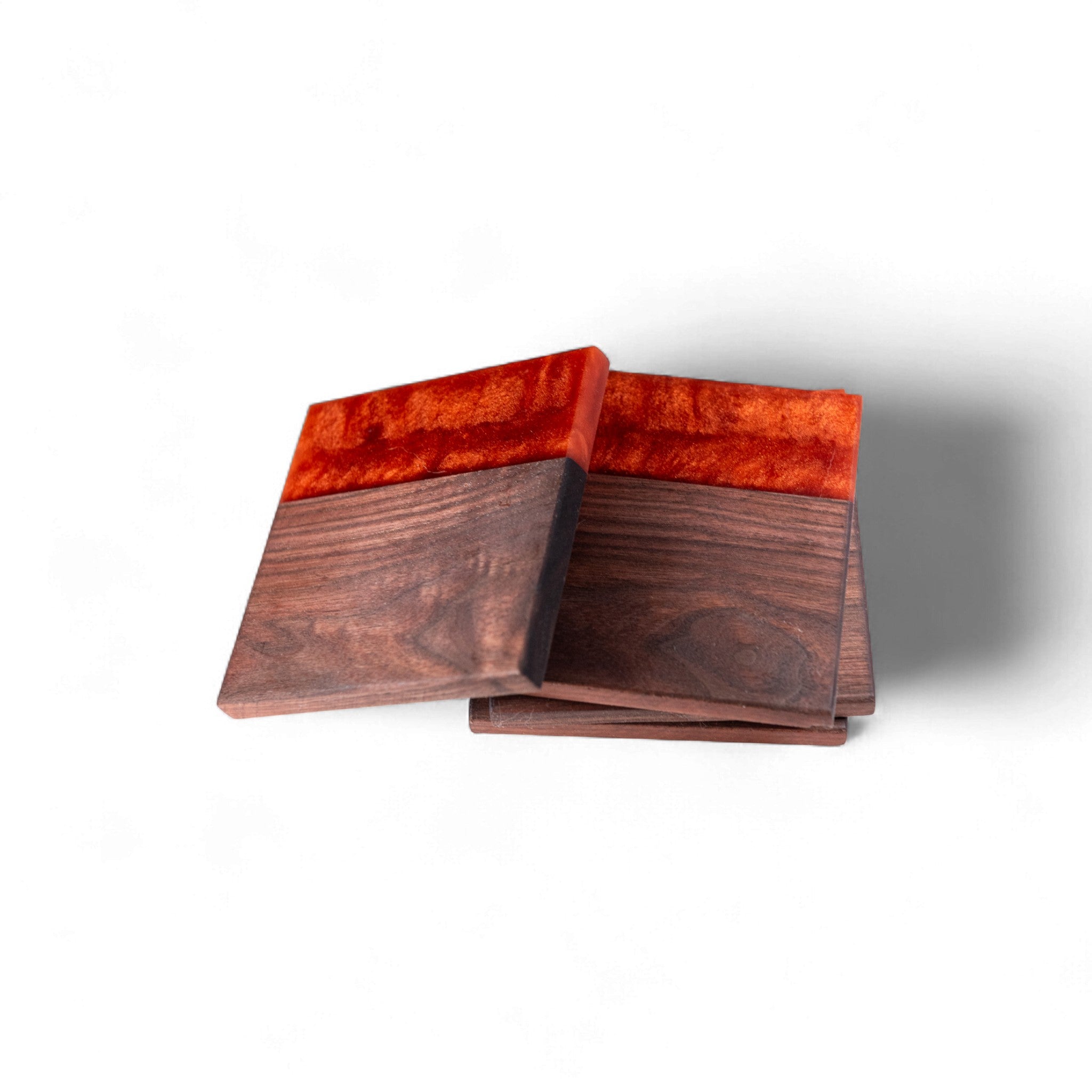 Walnut Wood with Copper Epoxy Coaster