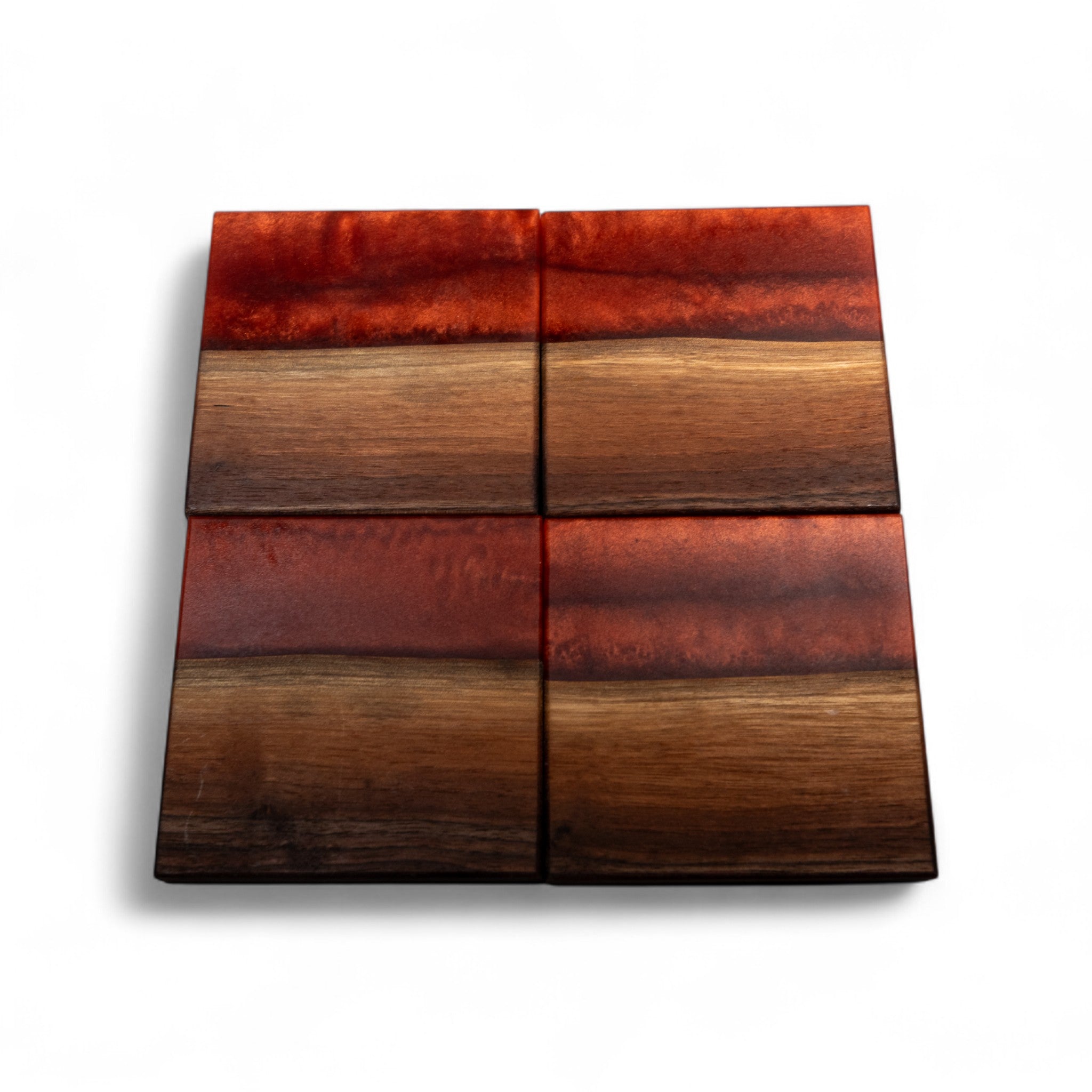 Walnut Wood with Copper Epoxy Coaster