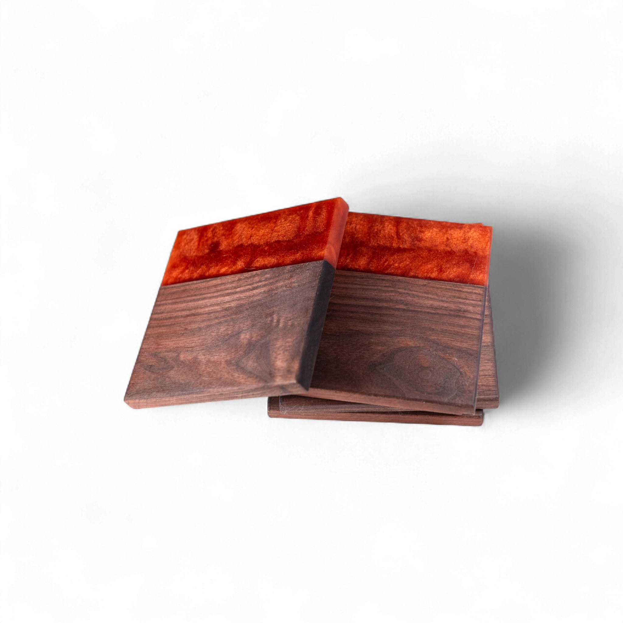 Walnut Wood with Copper Epoxy Coaster