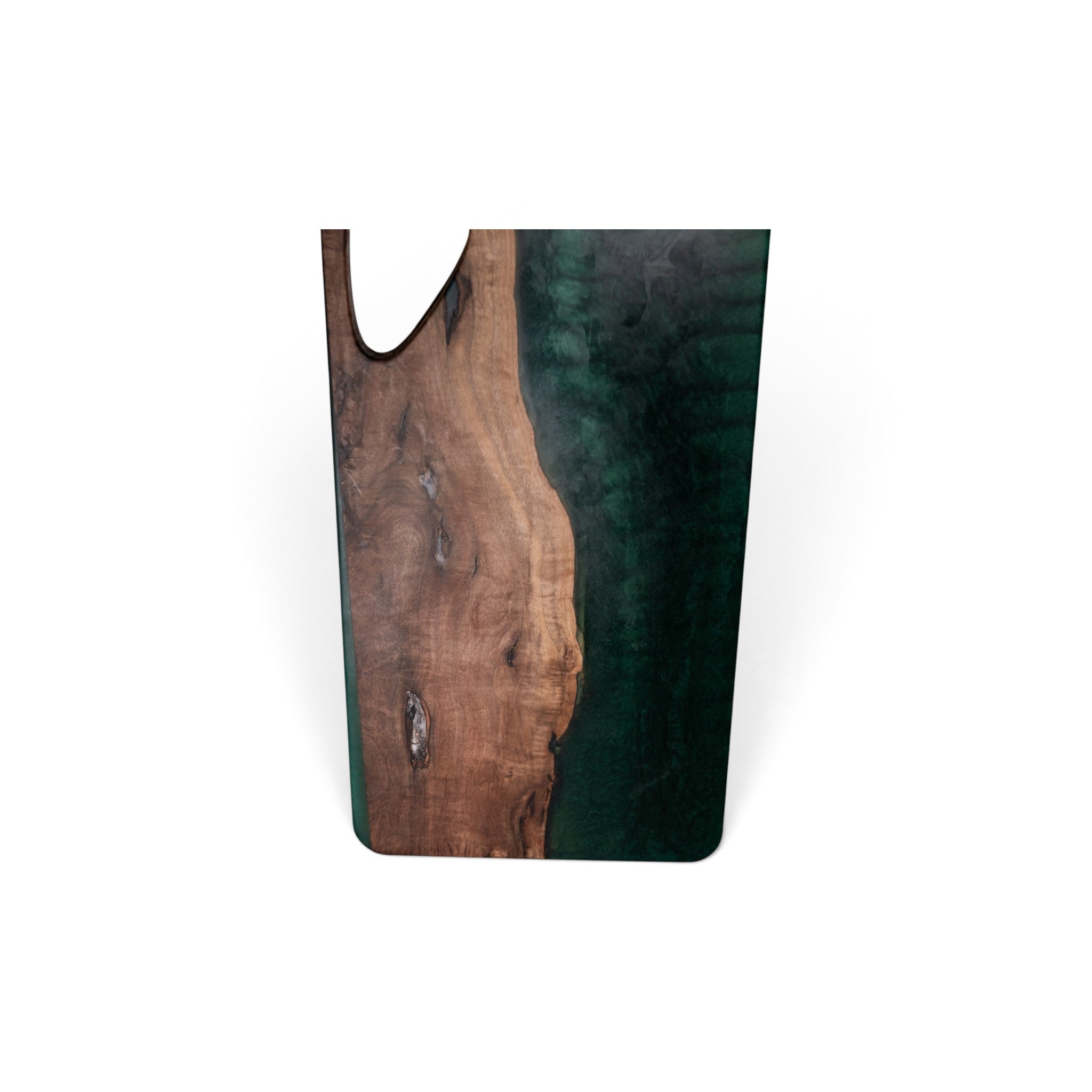 Walnut Wood with Dark Green Epoxy Charcuterie Boards/Serving Board