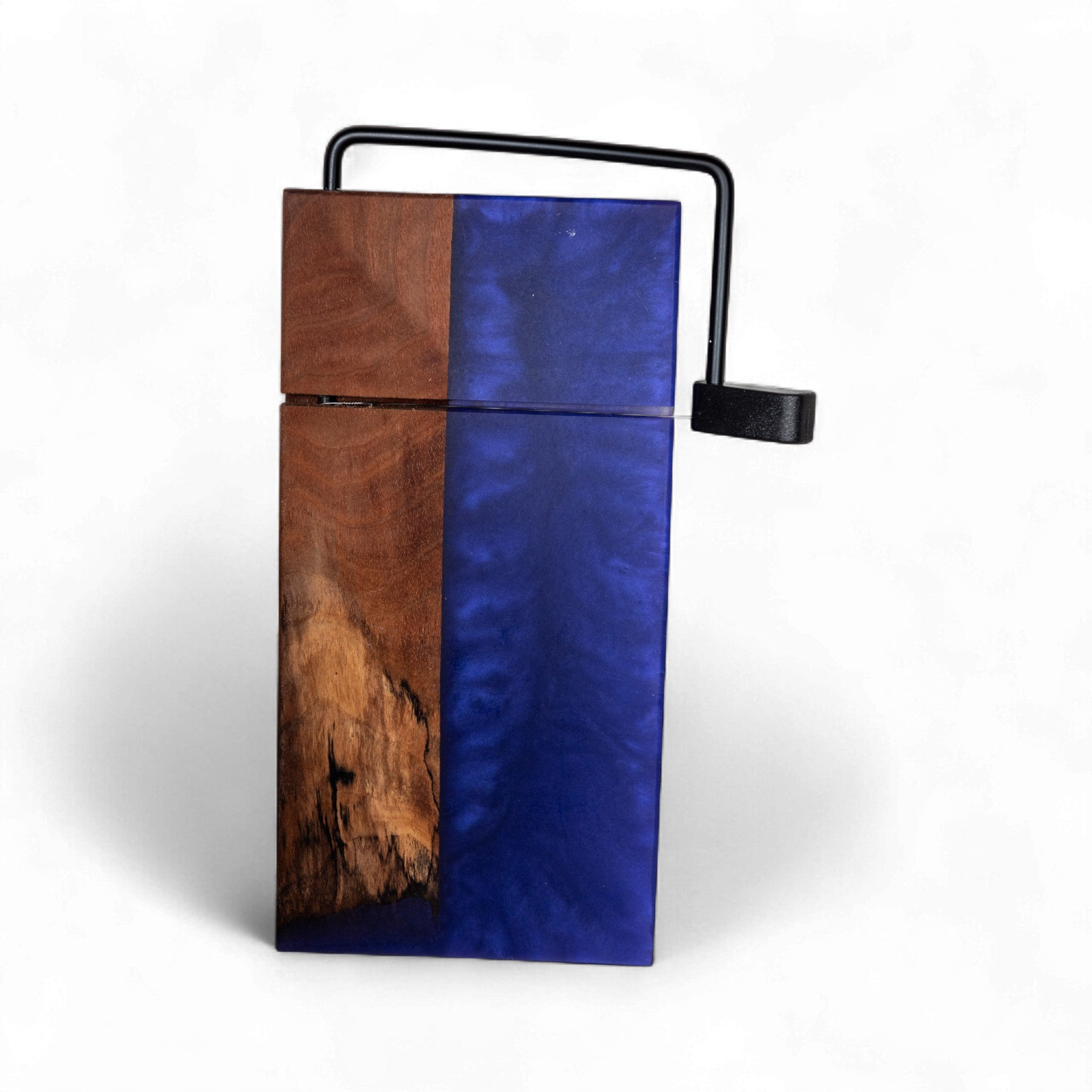 Walnut Wood with Purple Epoxy Cheese Slicer Board